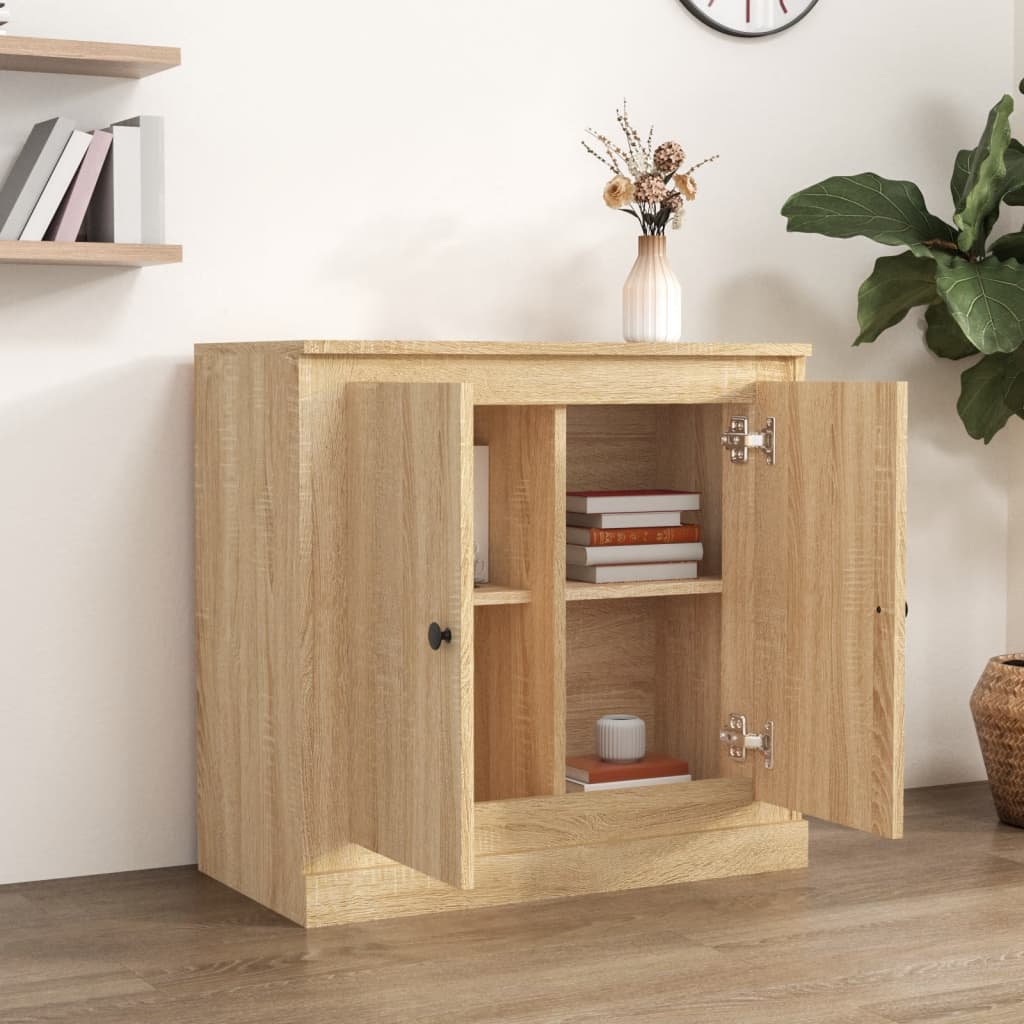 vidaXL Dressoir 70x35,5x67,5 cm bewerkt hout sonoma eikenkleurig