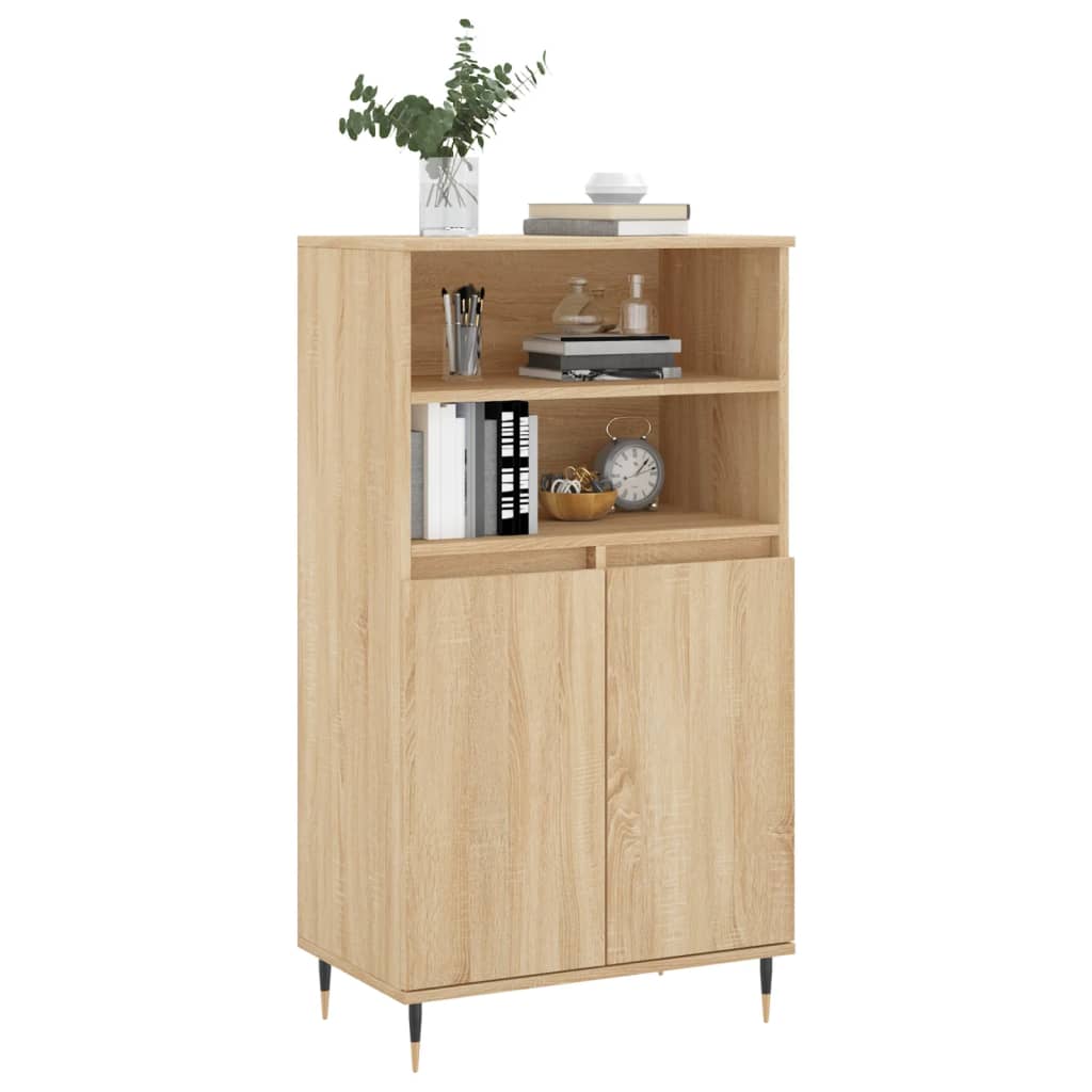 vidaXL Hoge kast 60x36x110 cm bewerkt hout sonoma eikenkleurig