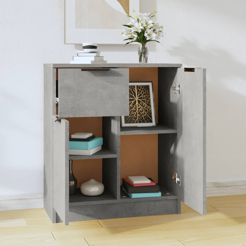 vidaXL Dressoir 60x30x70 cm bewerkt hout betongrijs