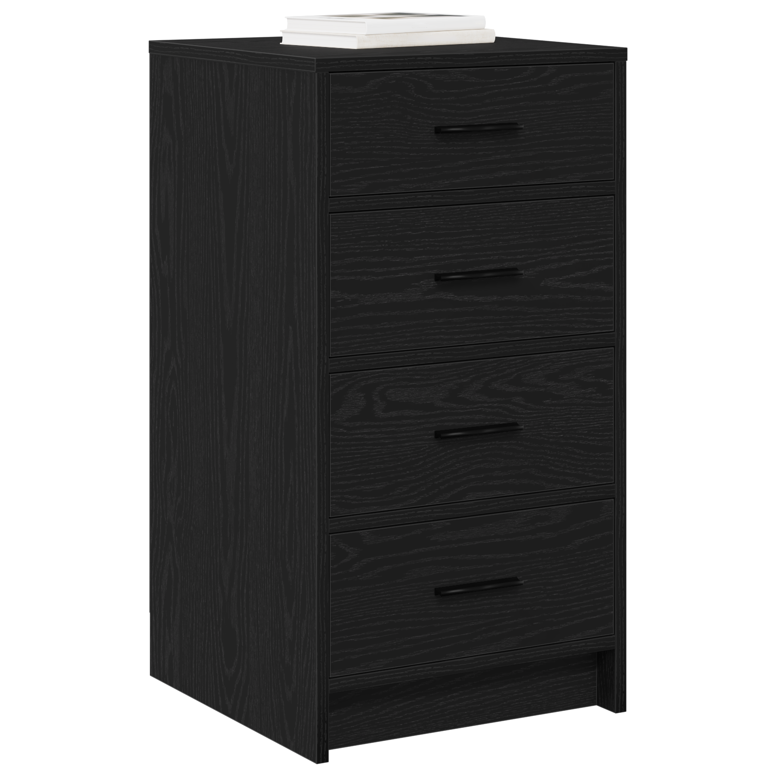 vidaXL Dressoir Zwart Eiken 40x41x75 cm Kunststof Hout