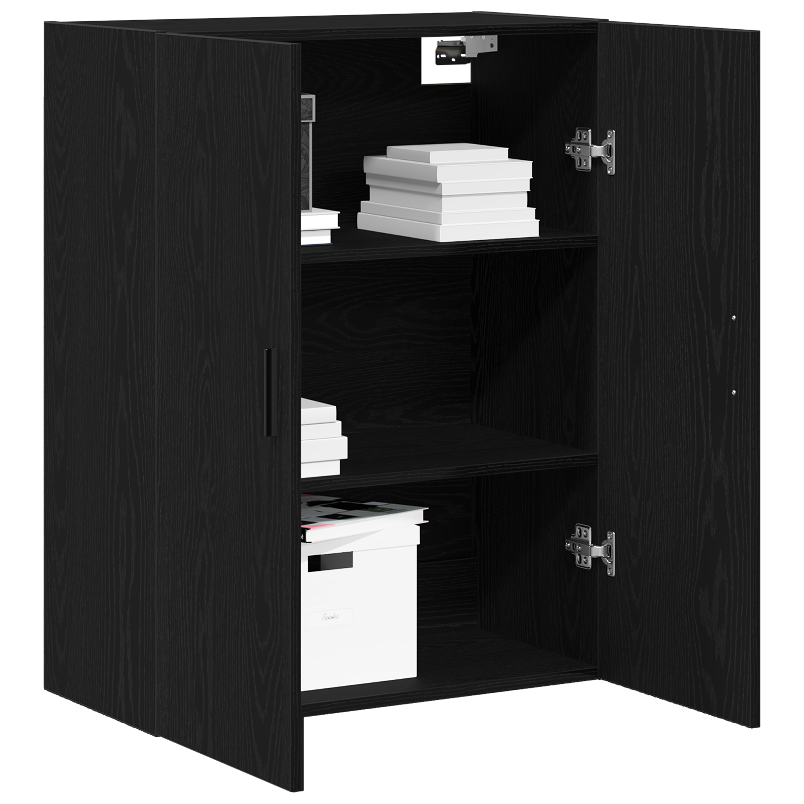 vidaXL Wandkast 69,5x34x90 cm bewerkt hout zwart eikenkleurig
