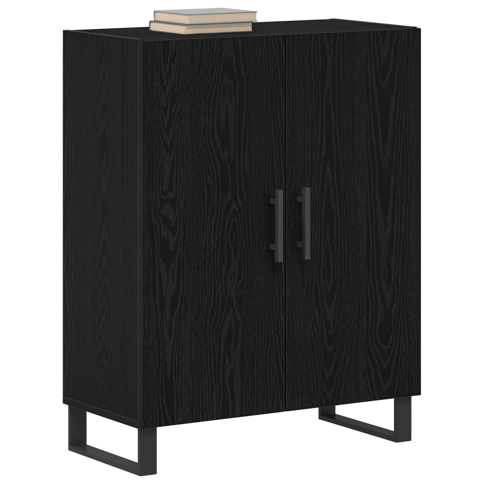 vidaXL Dressoir 69,5x34x90 cm bewerkt hout zwart eikenkleurig