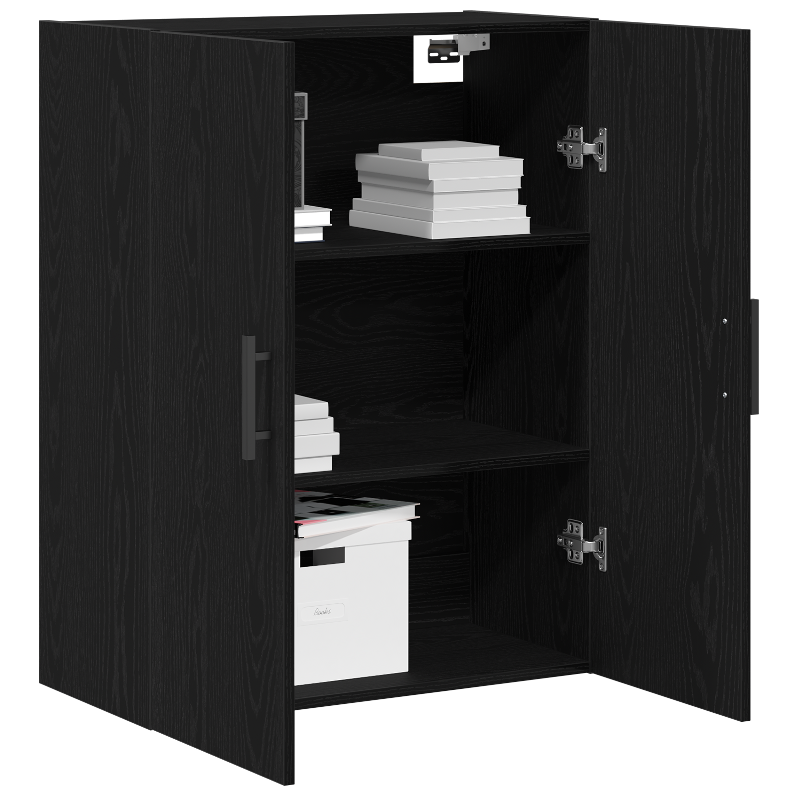 vidaXL Kast wandgemonteerd 69,5x34x90 cm bewerkt hout zwart eiken