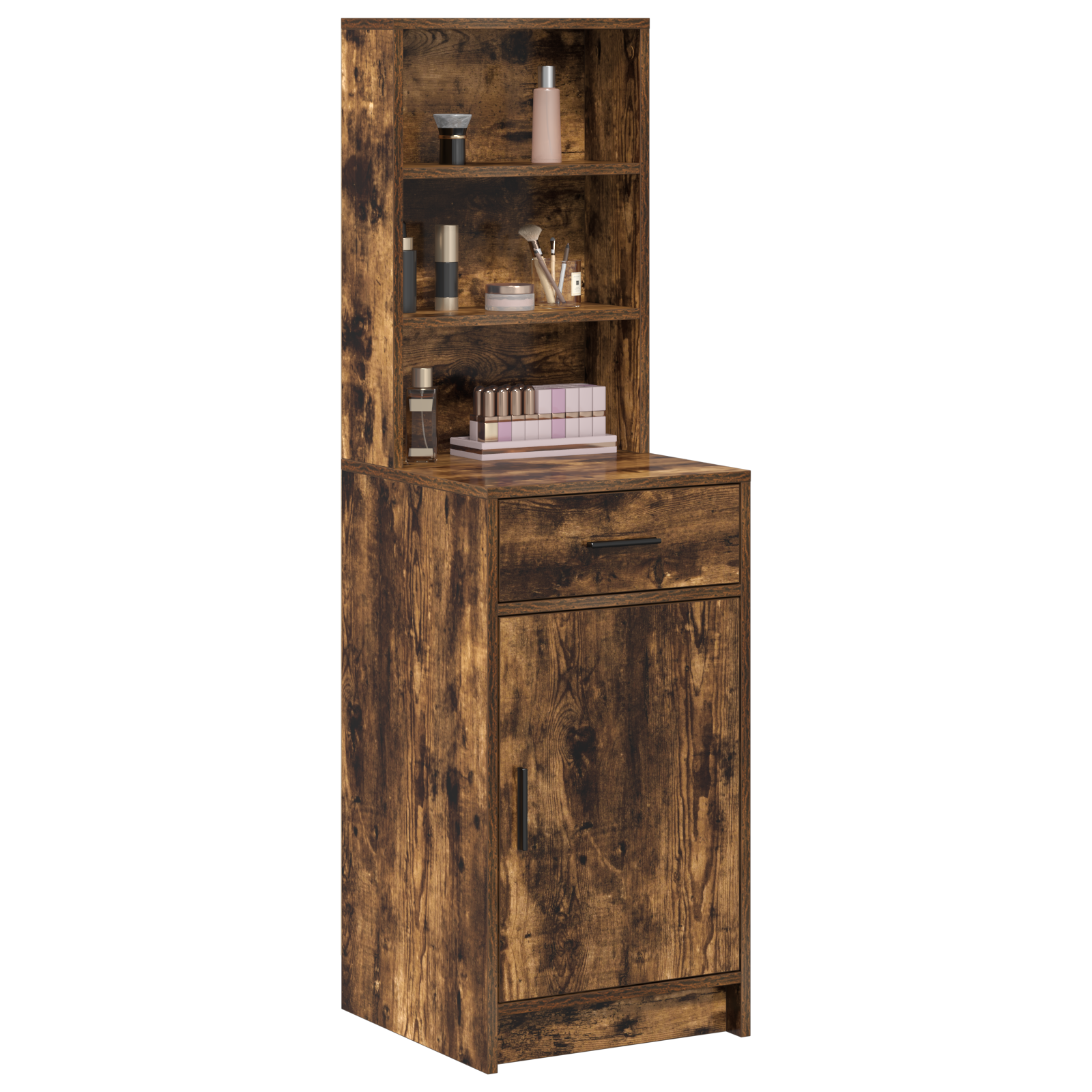 vidaXL Hoge Kast in Gerookt Eiken, 40x41x135 cm, Gemaakt van Gelaagd Hout
