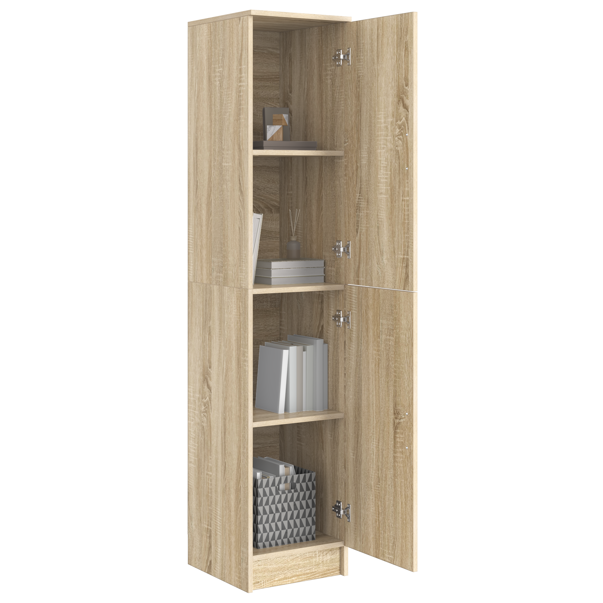 vidaXL Hoge kast Sonoma Eik 35x39x168 cm Gelaagd Hout