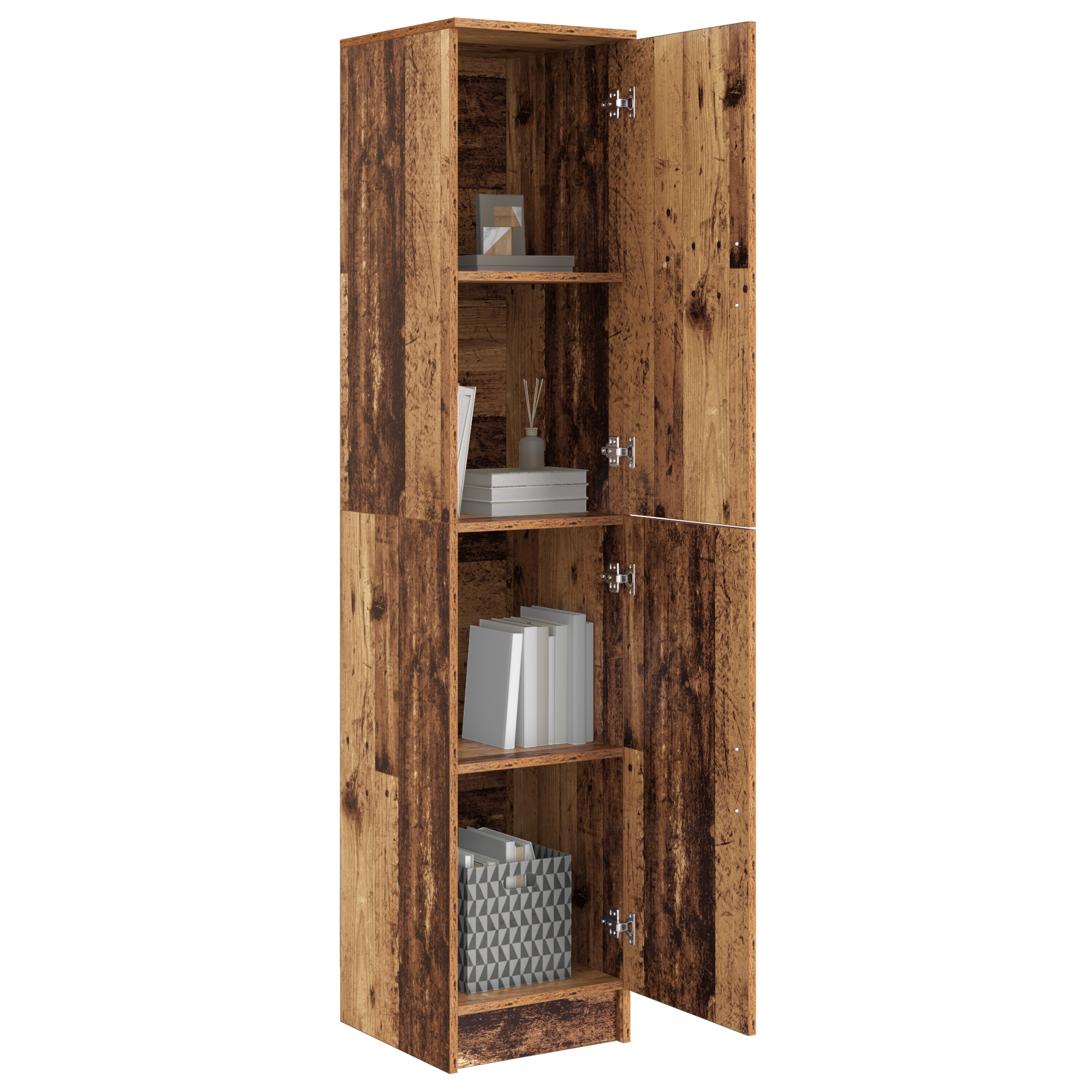 vidaXL Hoge Kast Oud Hout 35x39x168 cm Geengineerd Hout