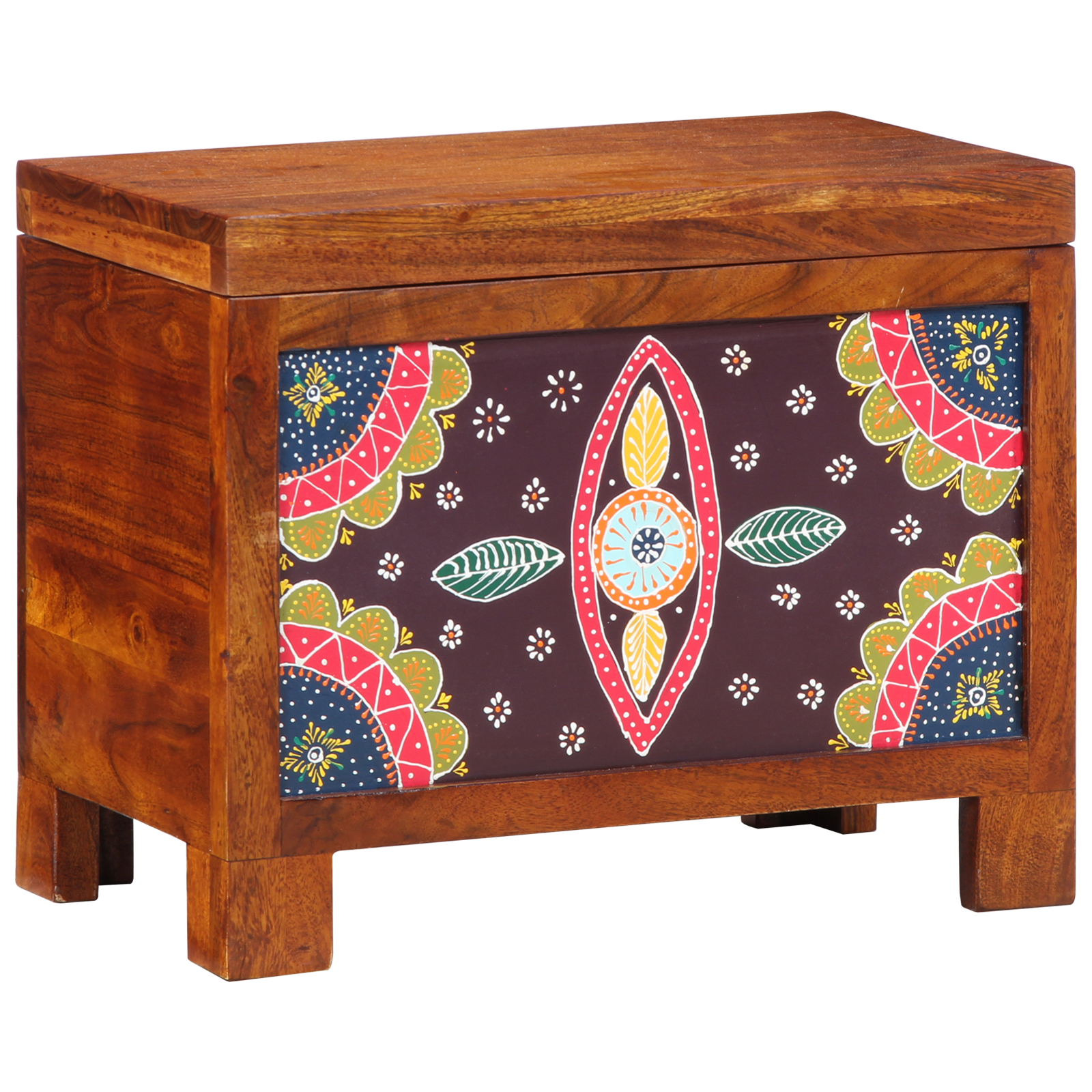 vidaXL Opbergkist 50x30x40 cm massief acaciahout honingbruin
