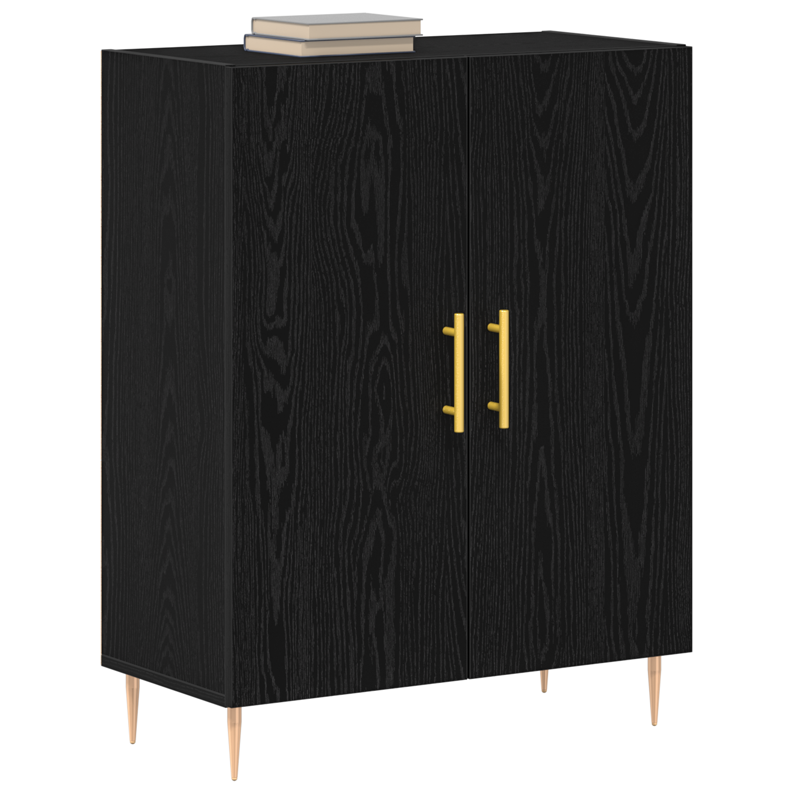 vidaXL Dressoir 69,5x34x90 cm bewerkt hout zwart eikenkleurig