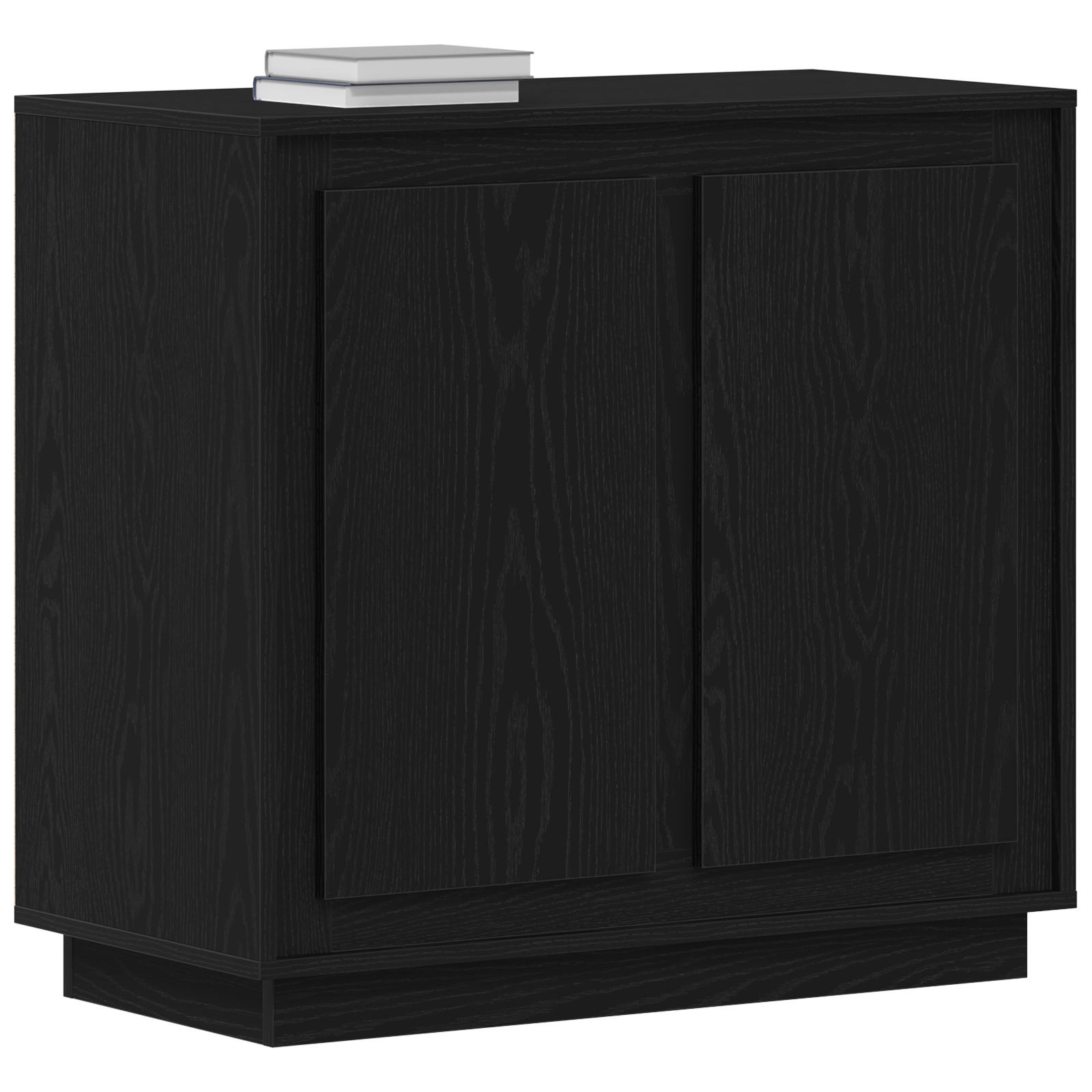 vidaXL Dressoir 80x34x75 cm bewerkt hout zwart eikenkleurig