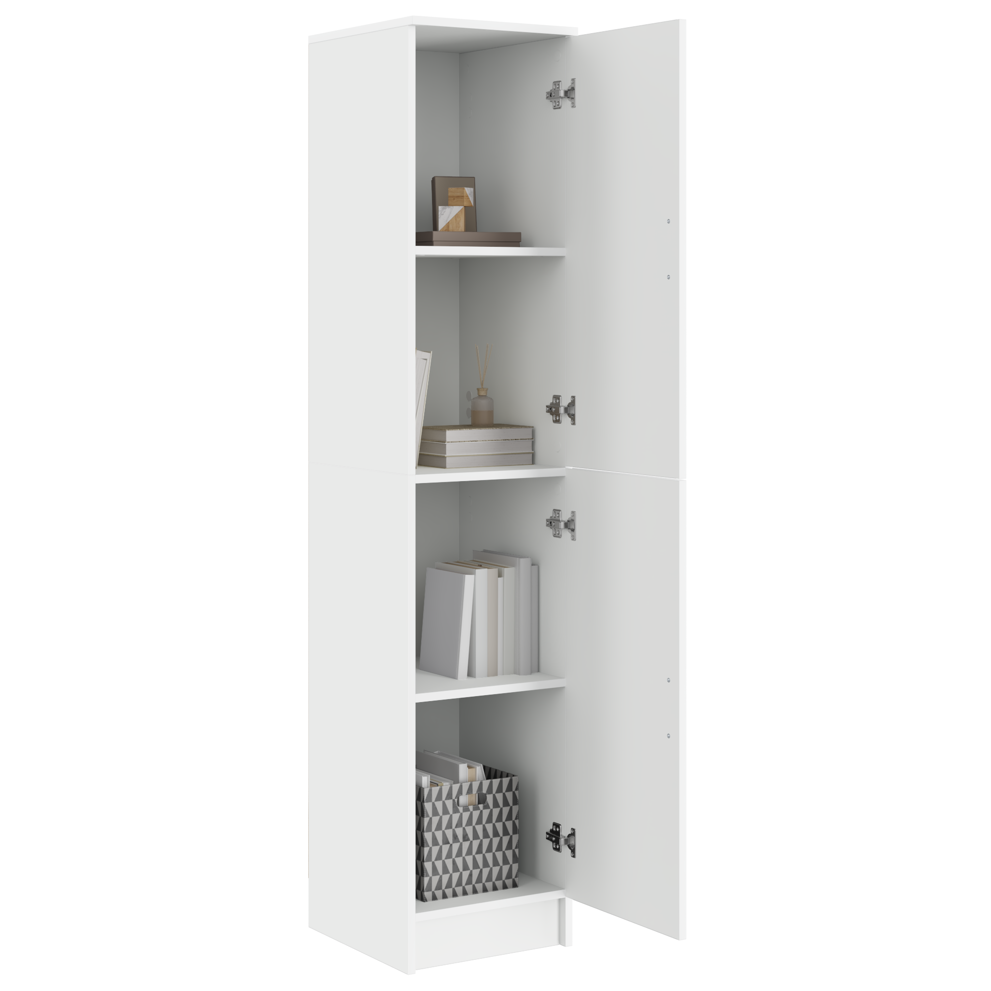 vidaXL Hoge Kast Wit 35x39x168 cm Gemaakt van Geengineerd Hout