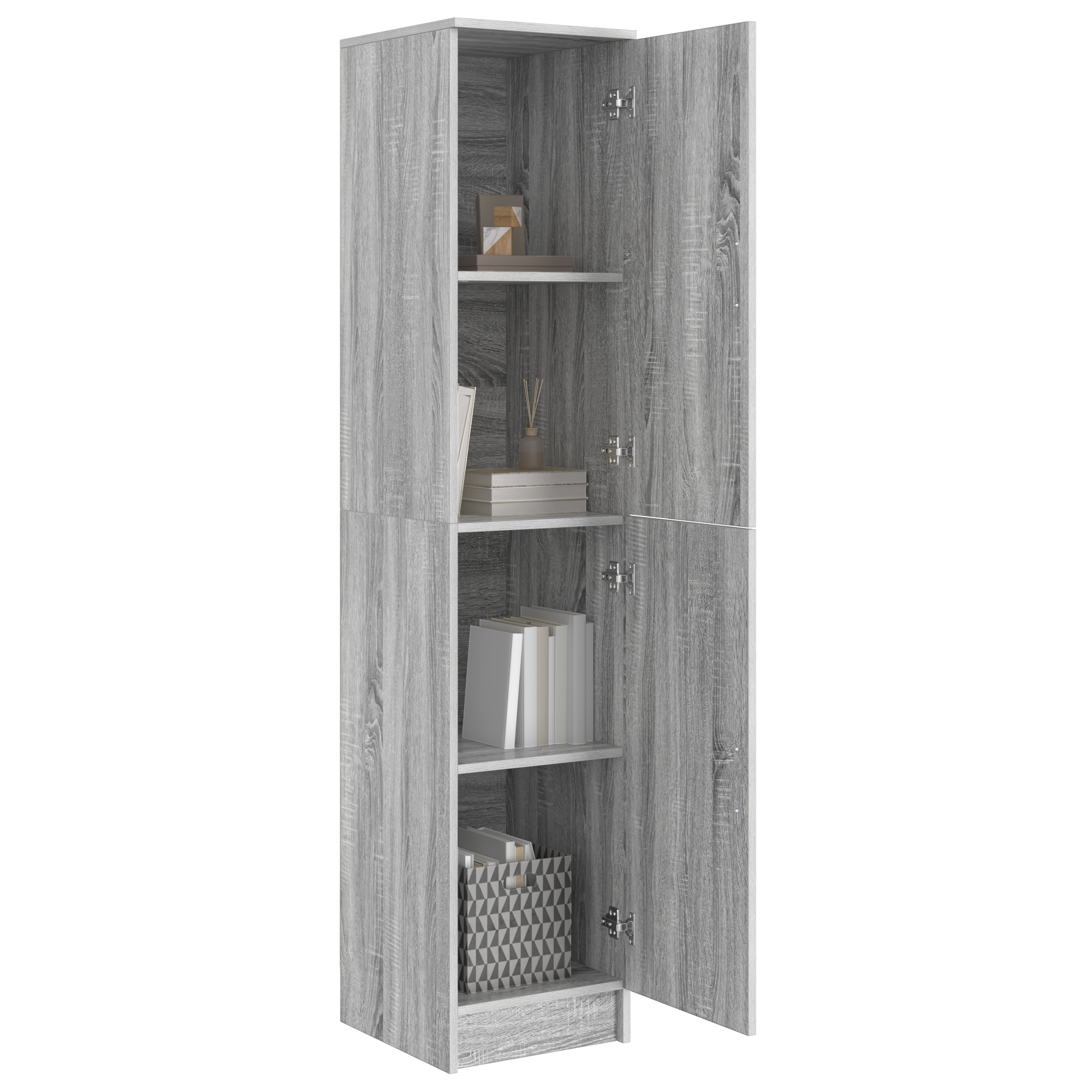 vidaXL Hoge kast Grijs Sonoma 35x39x168 cm Gemaakt van hout