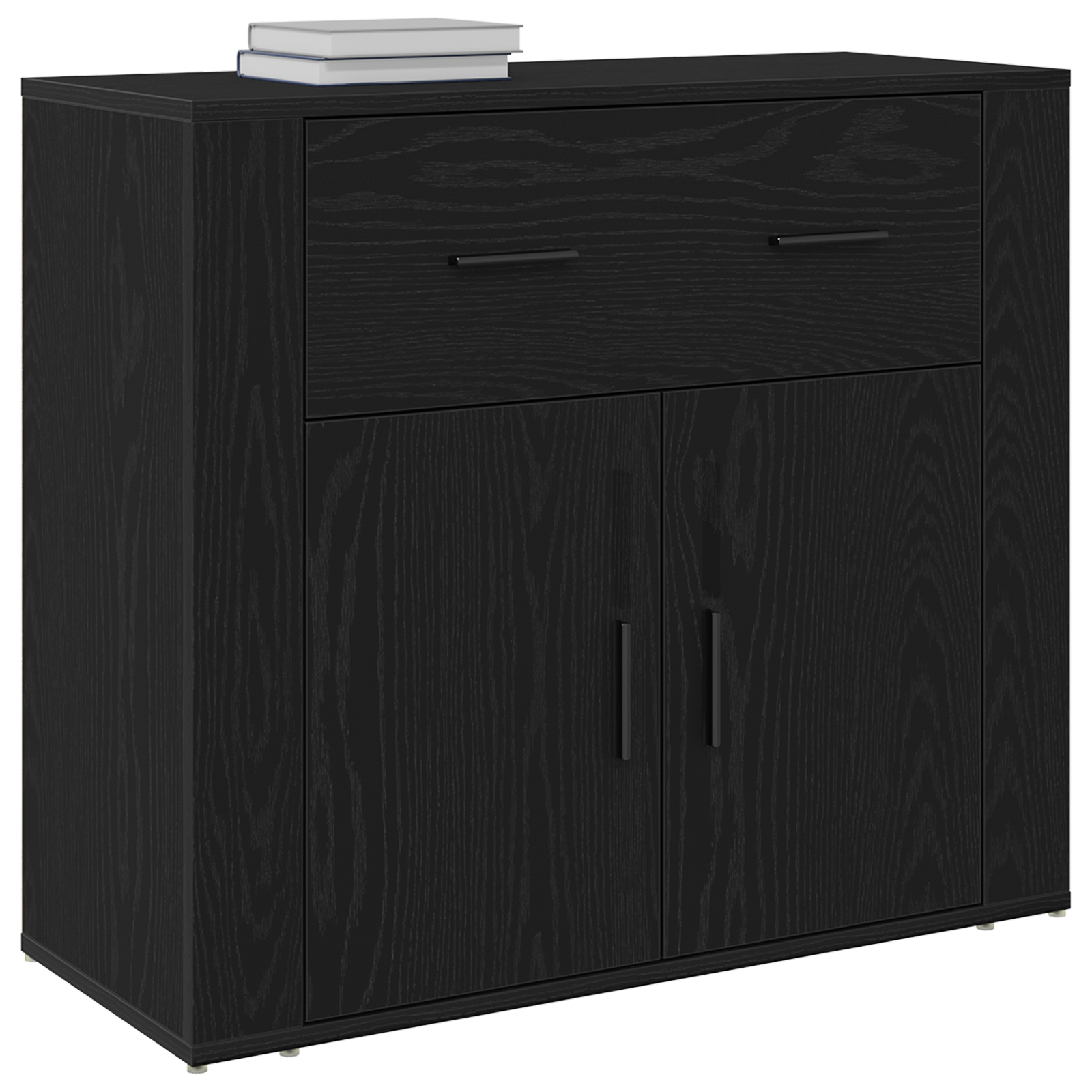vidaXL Dressoir 80x33x70 cm bewerkt hout zwart eikenkleurig