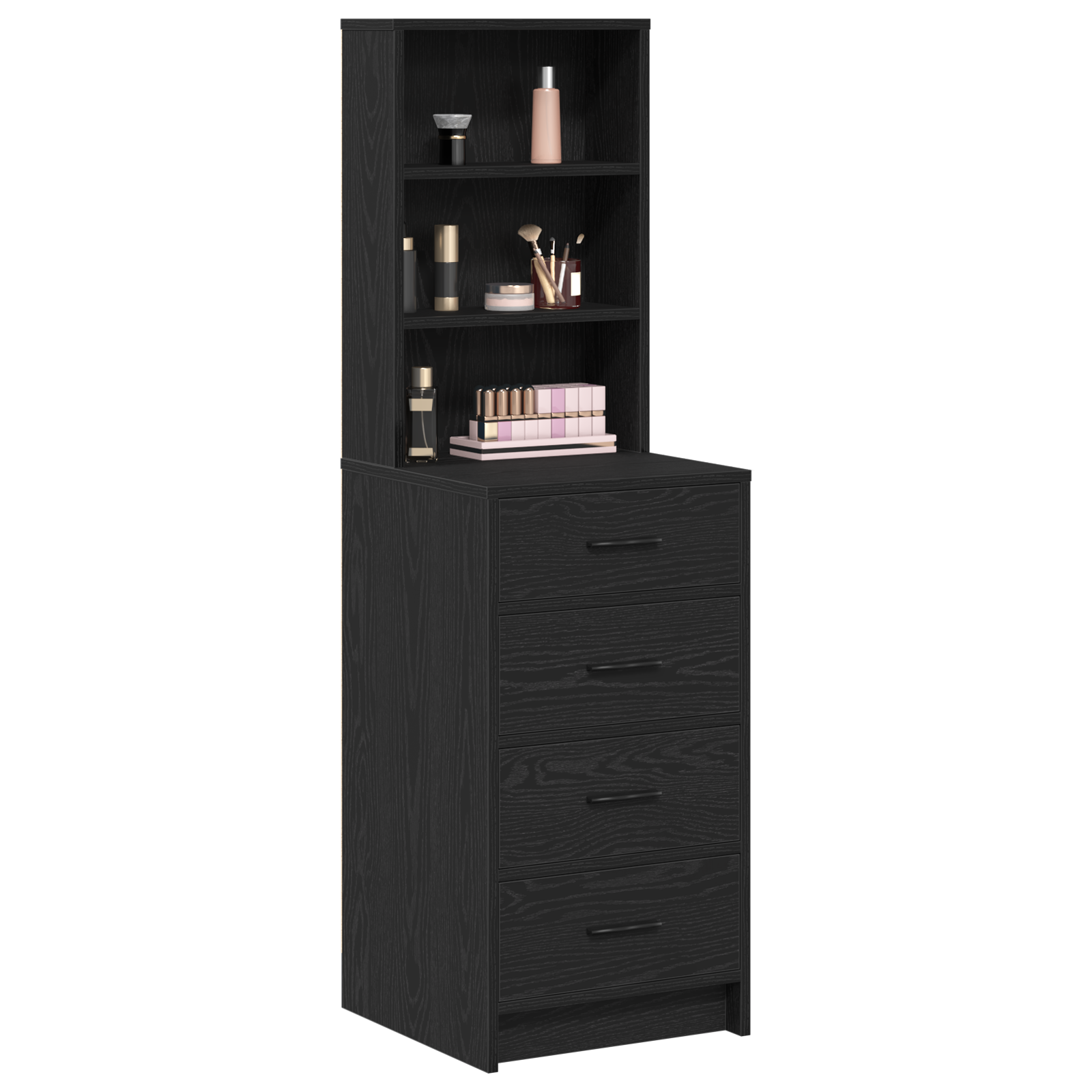 vidaXL Highboard Zwart Eiken 40x41x135 cm