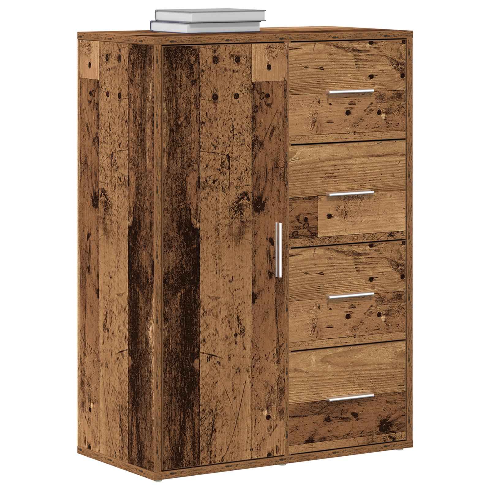 vidaXL Dressoir 60x31x84 cm bewerkt hout oud houtkleurig