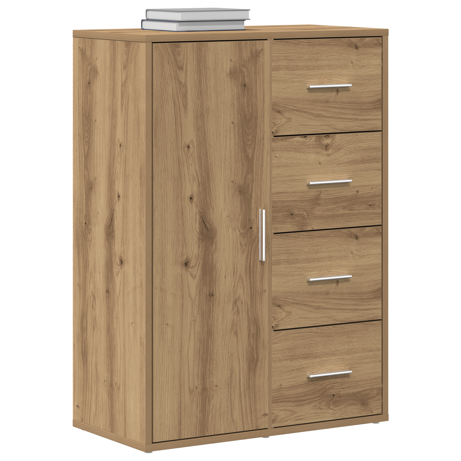 vidaXL Dressoir 60x31x84 cm bewerkt hout artisanaal eiken
