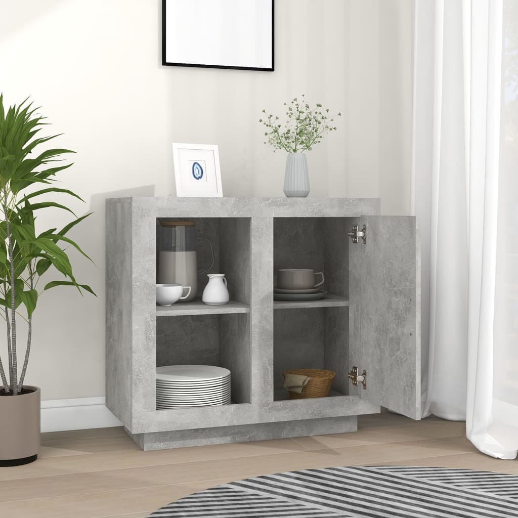 vidaXL Dressoir 80x40x75 cm betongrijs