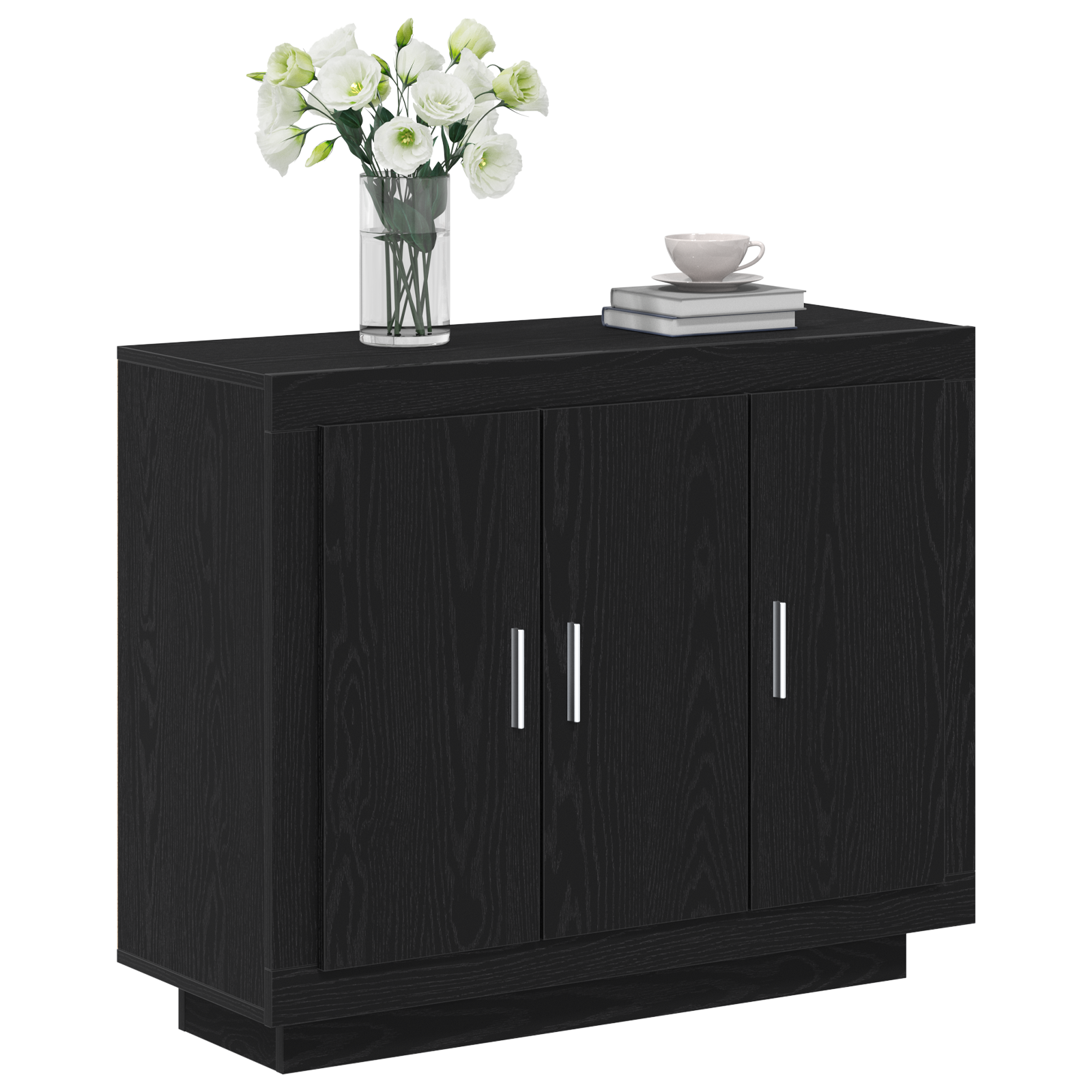 vidaXL Dressoir 92x35x75 cm bewerkt hout zwart eikenkleurig