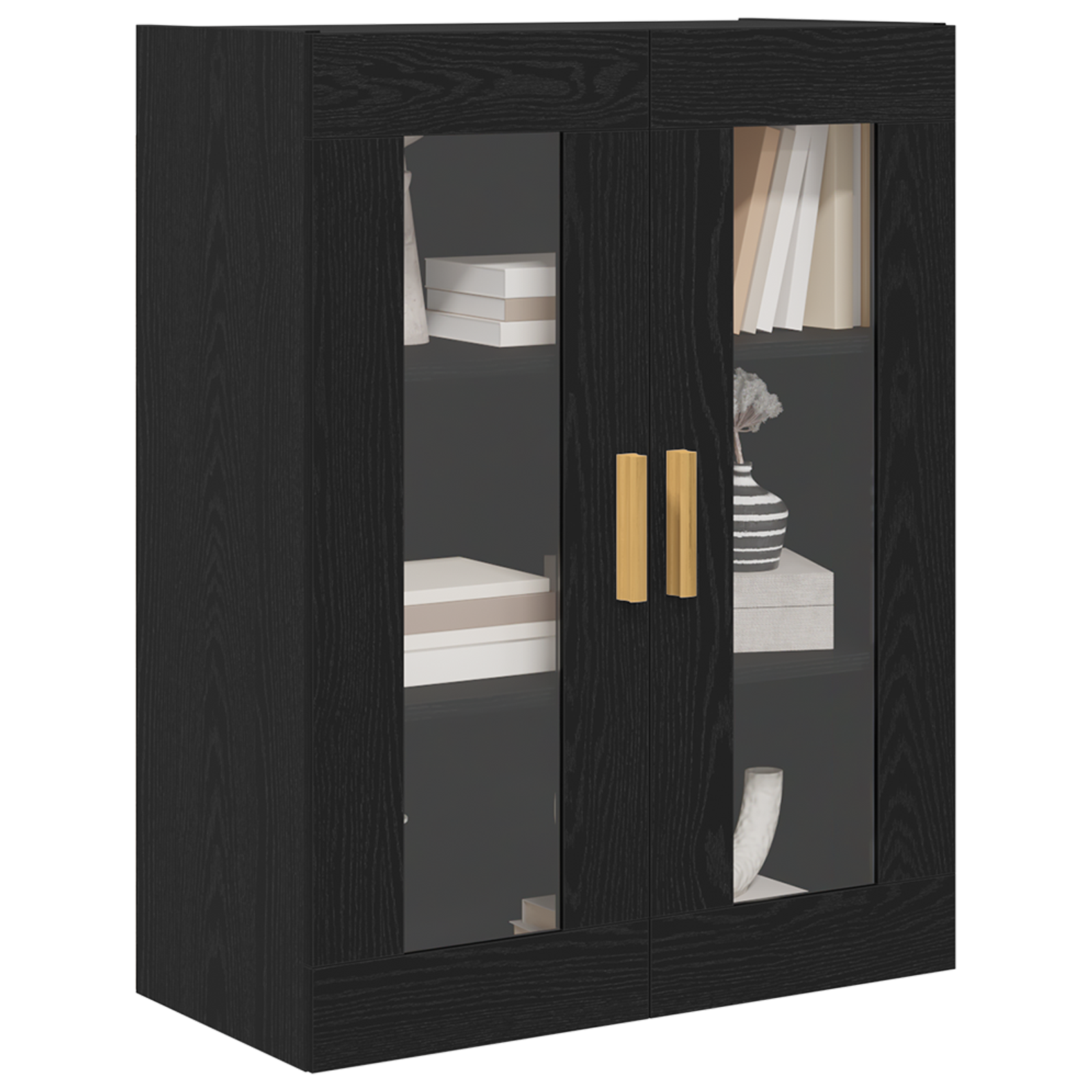 vidaXL Zwart Eiken Wandkast - 69.5x34x90 cm