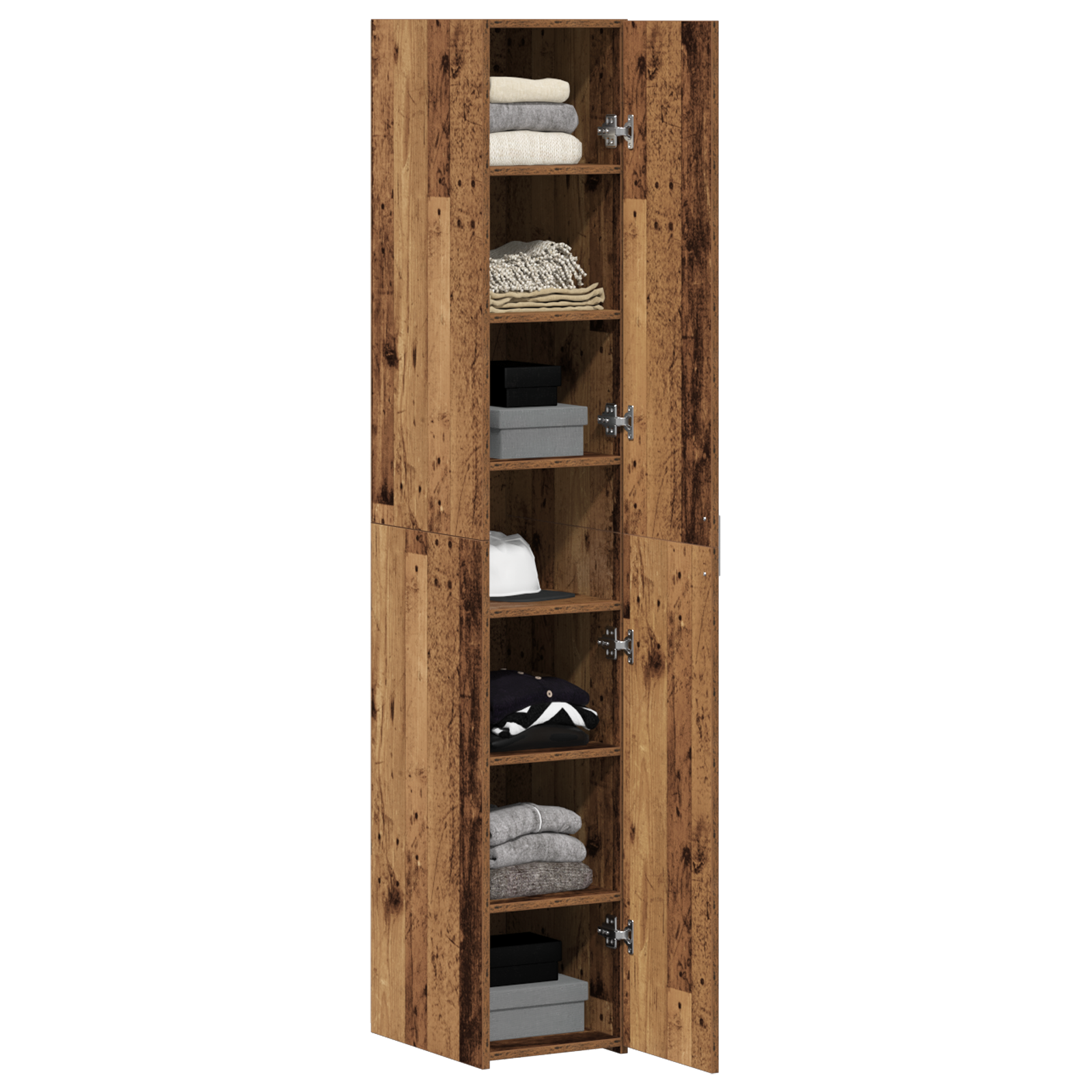 vidaXL Hoge Kast Oude Hout 30x42.5x185 cm Geengineerd Hout