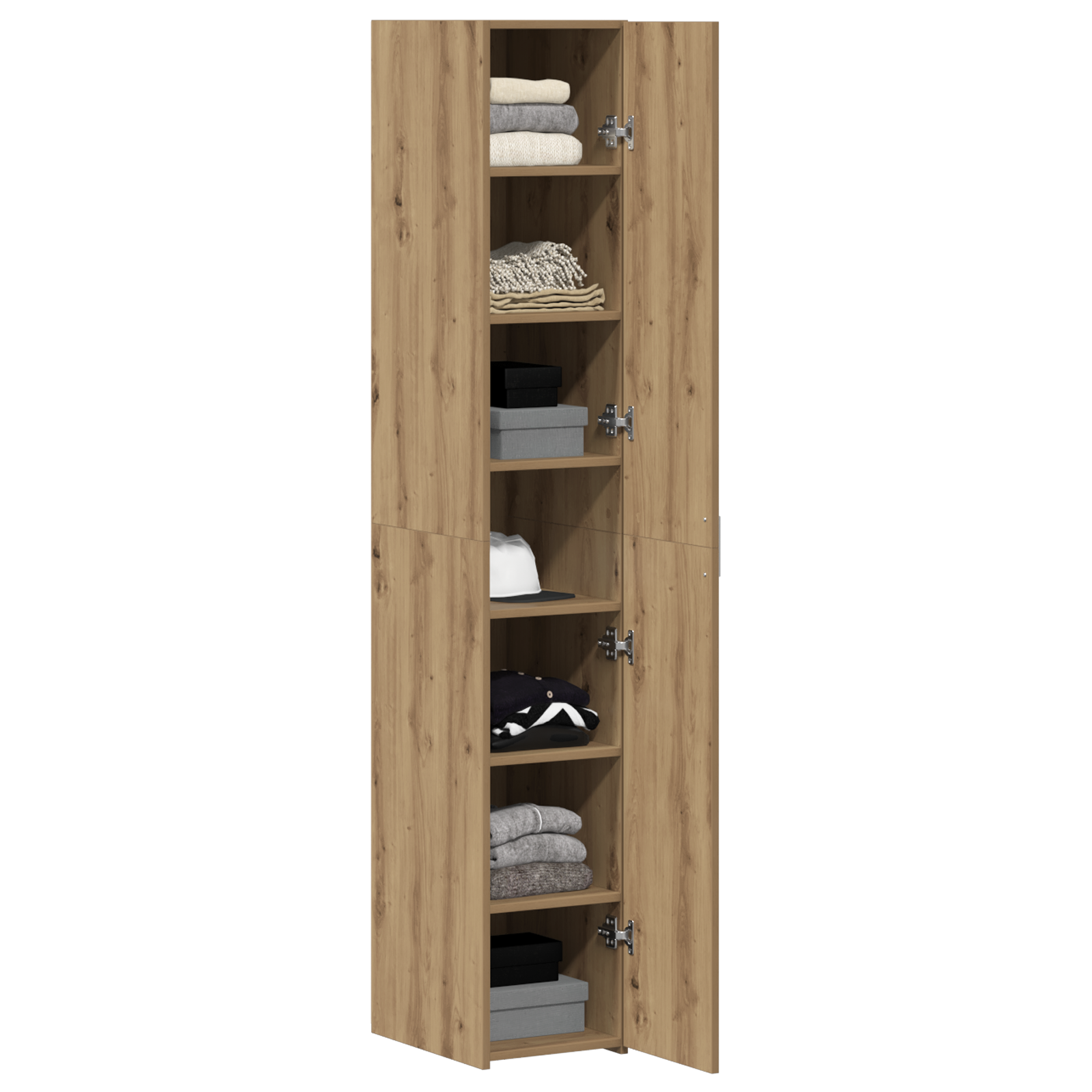 vidaXL Highboard Ambachtelijk Eiken 30x42.5x185 cm Bewerkt Hout