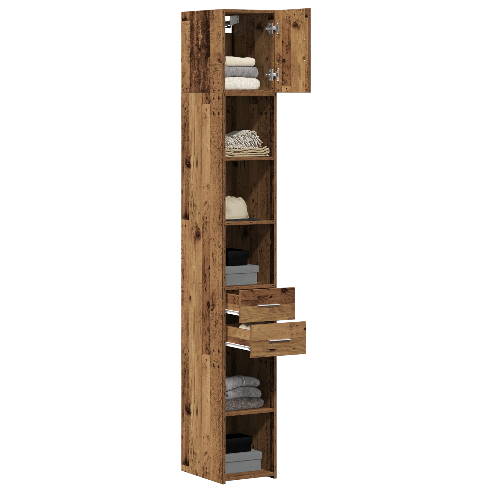 vidaXL Wandkast Oud Hout 30x42.5x40 cm Geengineerd Hout