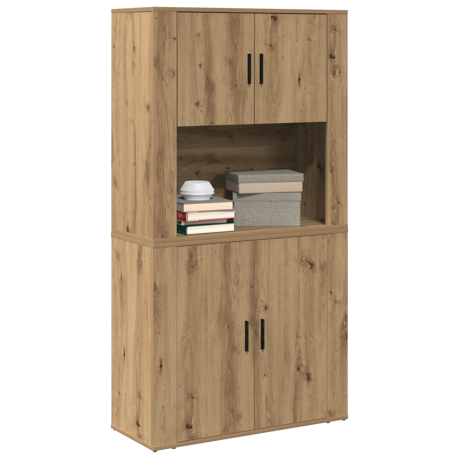 vidaXL Highboard Artisan Eiken 80x33x150 cm Gelaagd Hout