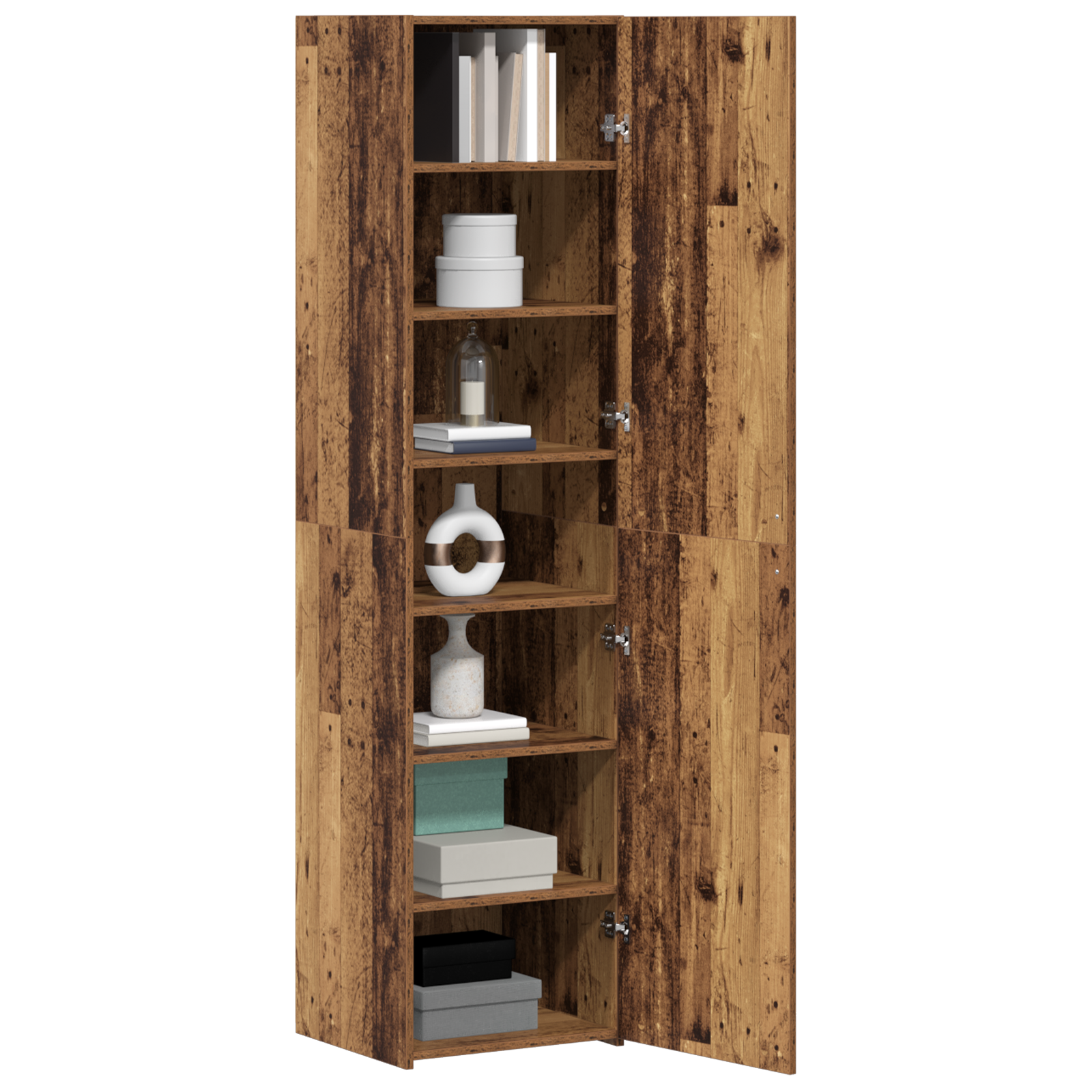 vidaXL Hoogbord Oud Hout 45x42.5x185 cm Geengineerd Hout