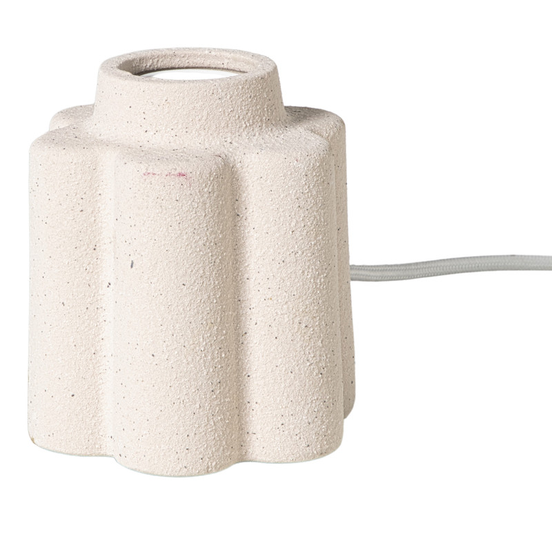 Xenos Lampvoet bloem - beige - ø11x13 cm
