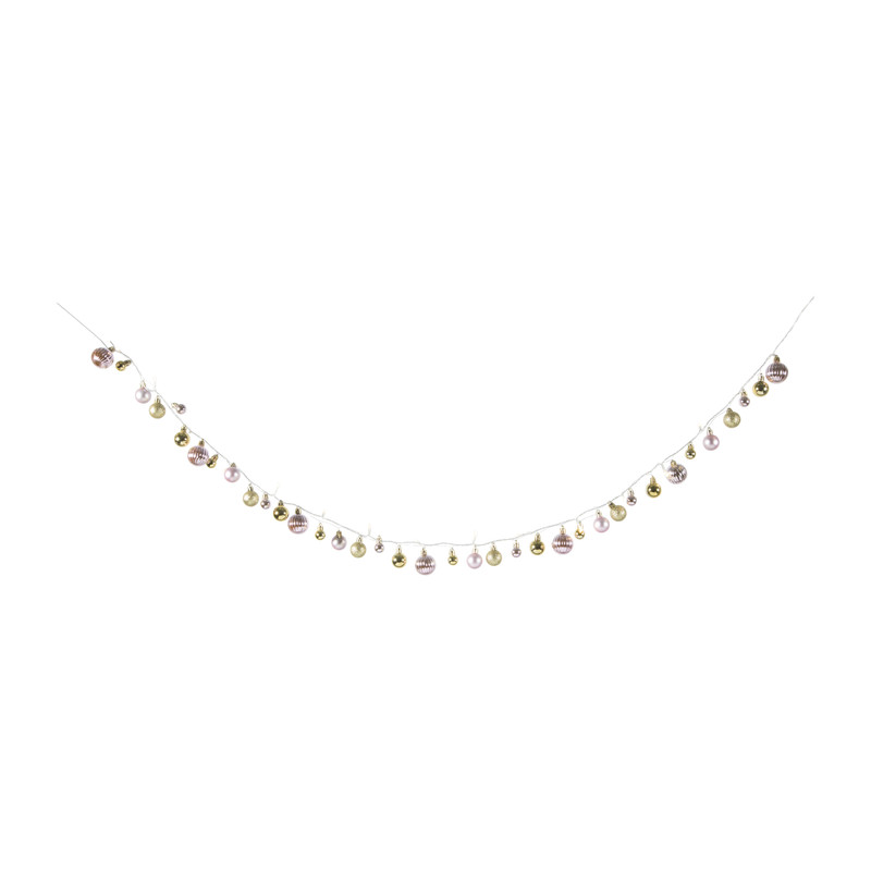 Xenos Lichtslinger met kerstballen - 20 LED - 210 cm