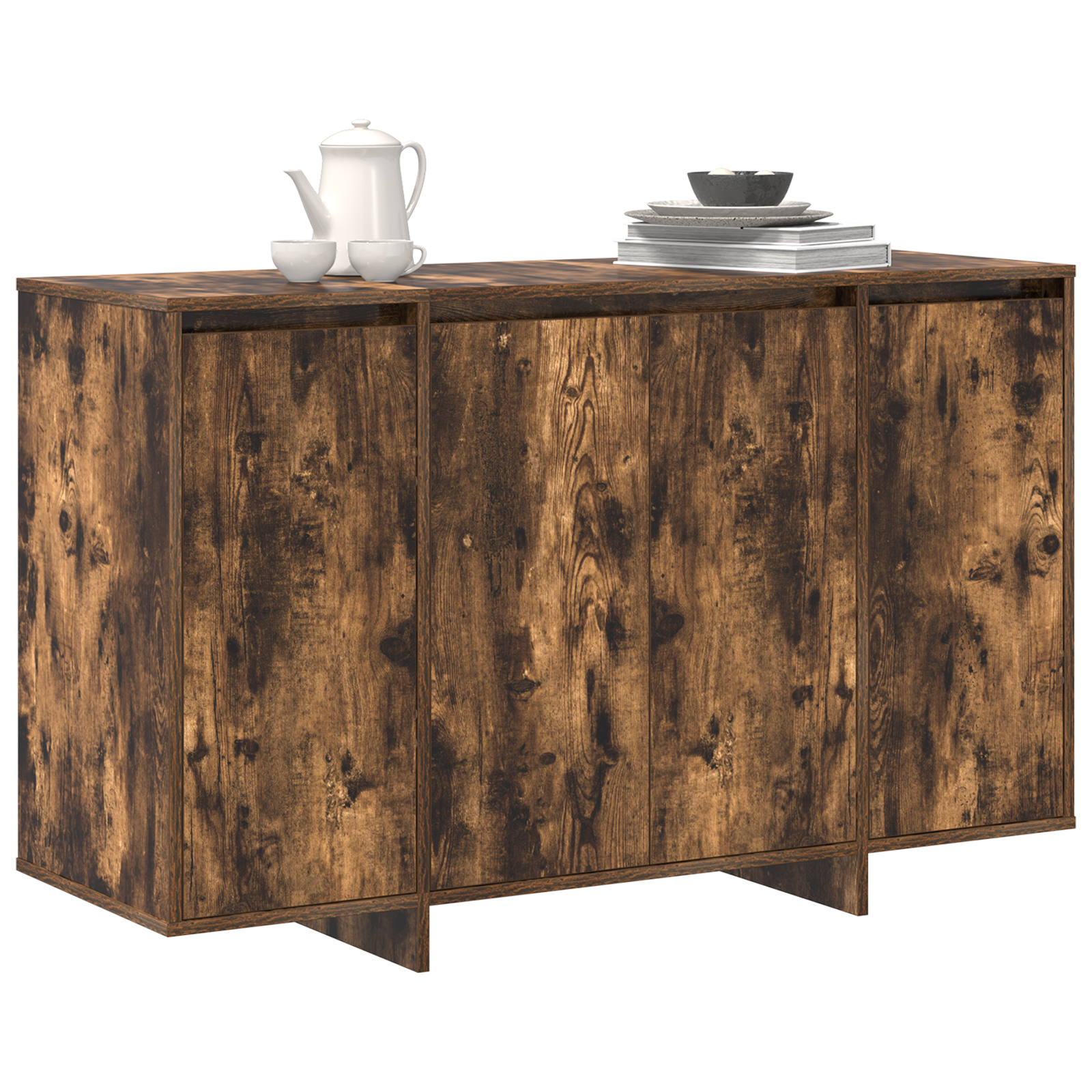 vidaXL Dressoir Rook Eiken 120x41x75 cm Geengineerd Hout
