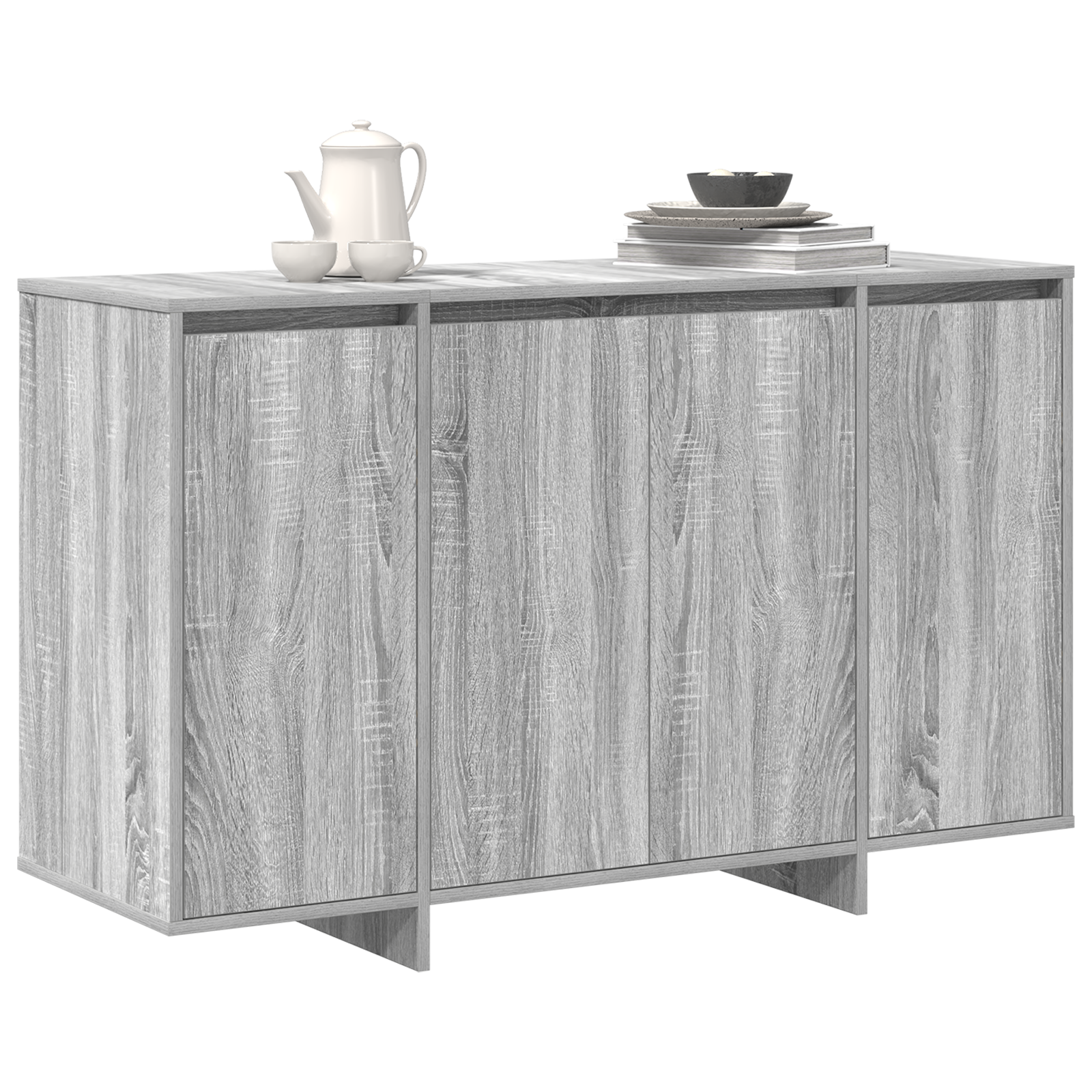 vidaXL Dressoir Grijs Sonoma Gegoten hout 120 x 41 x 75 cm