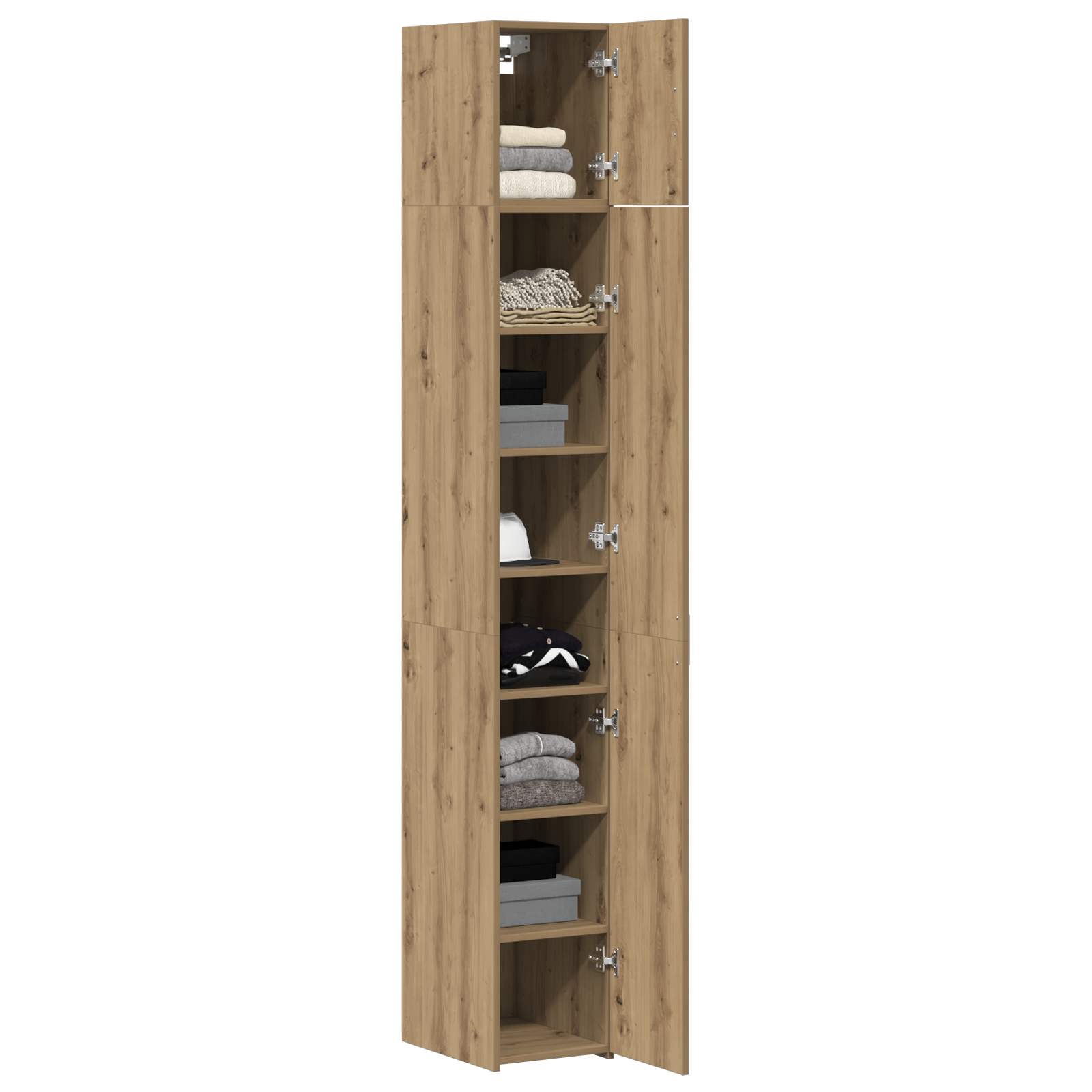 vidaXL Slimme Opbergkast Ambachtelijk Eiken 30x42.5x225 cm Bewerkt Hout