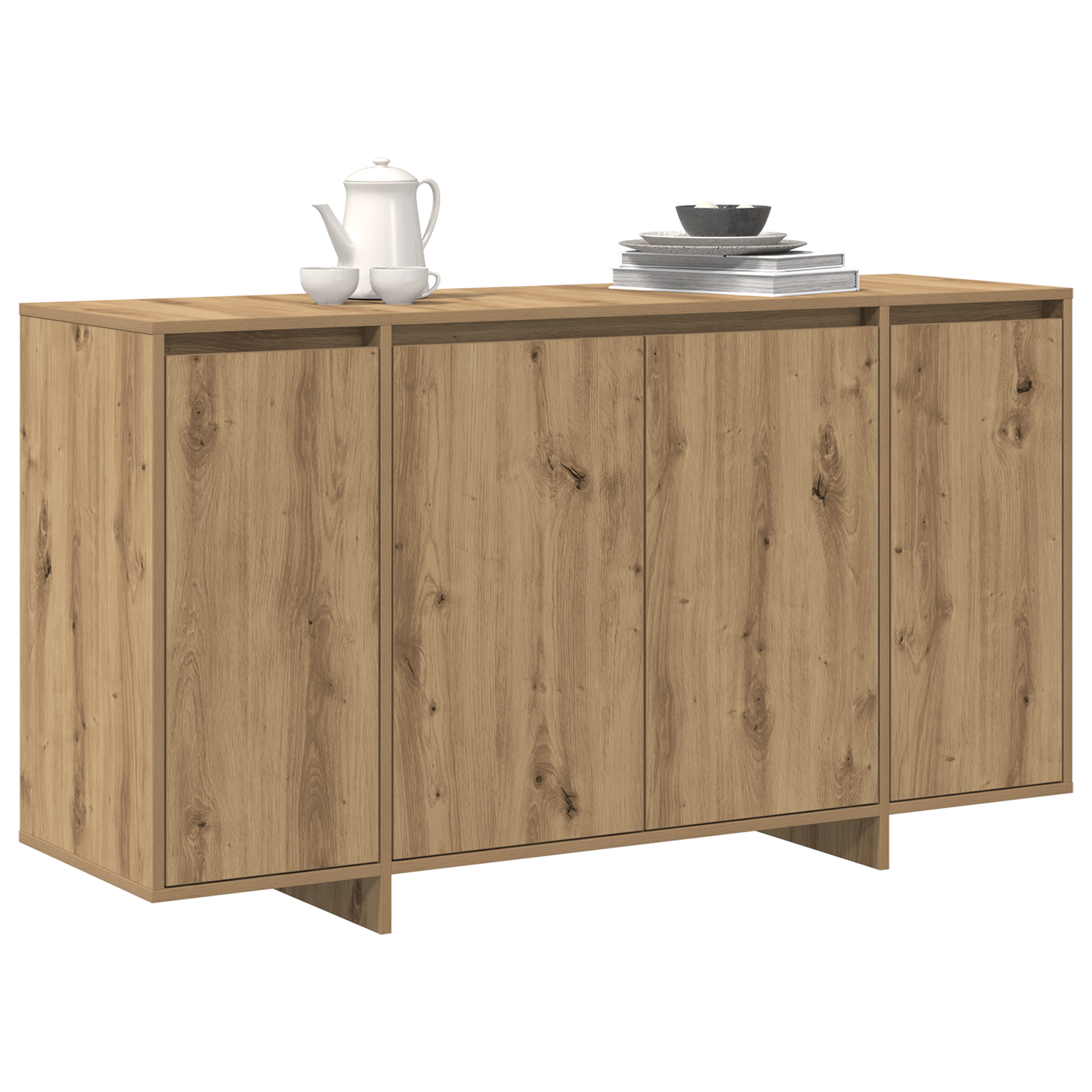 vidaXL Dressoir Artisan Eiken 135x41x75 cm Gelaagd Hout