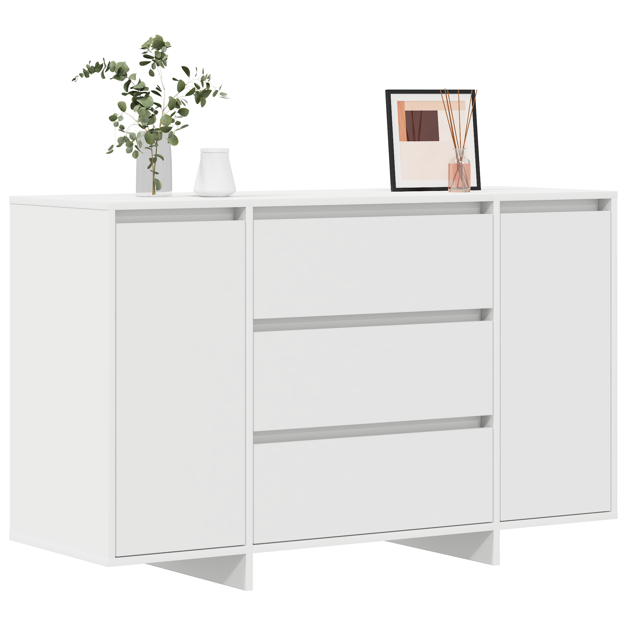 vidaXL Dressoir 120x41x75 cm bewerkt hout wit