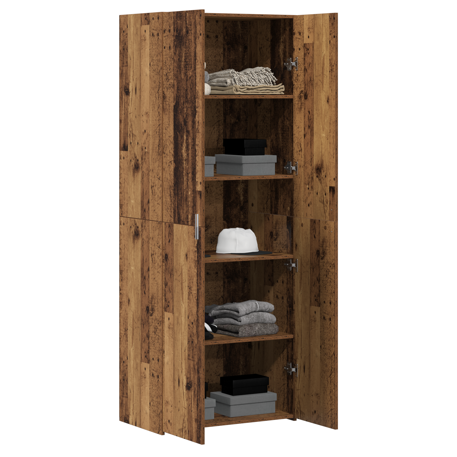 vidaXL Dressoir Oude Hout 70x42.5x185 cm Bewerkt Hout