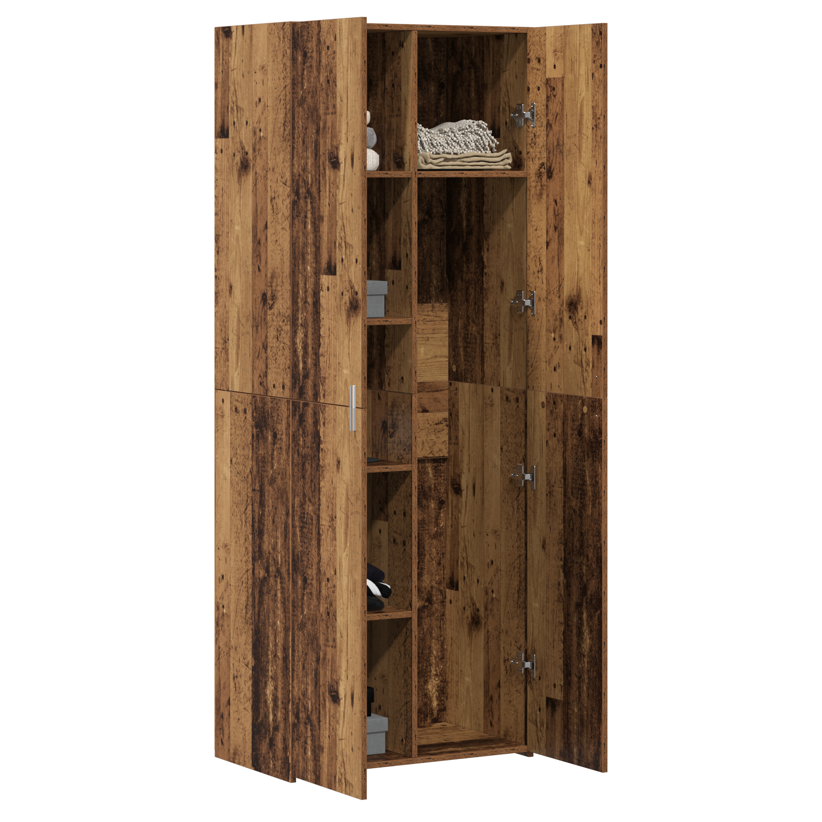 vidaXL Highboard Oude Hout 70x42.5x185 cm Gelaagd Hout