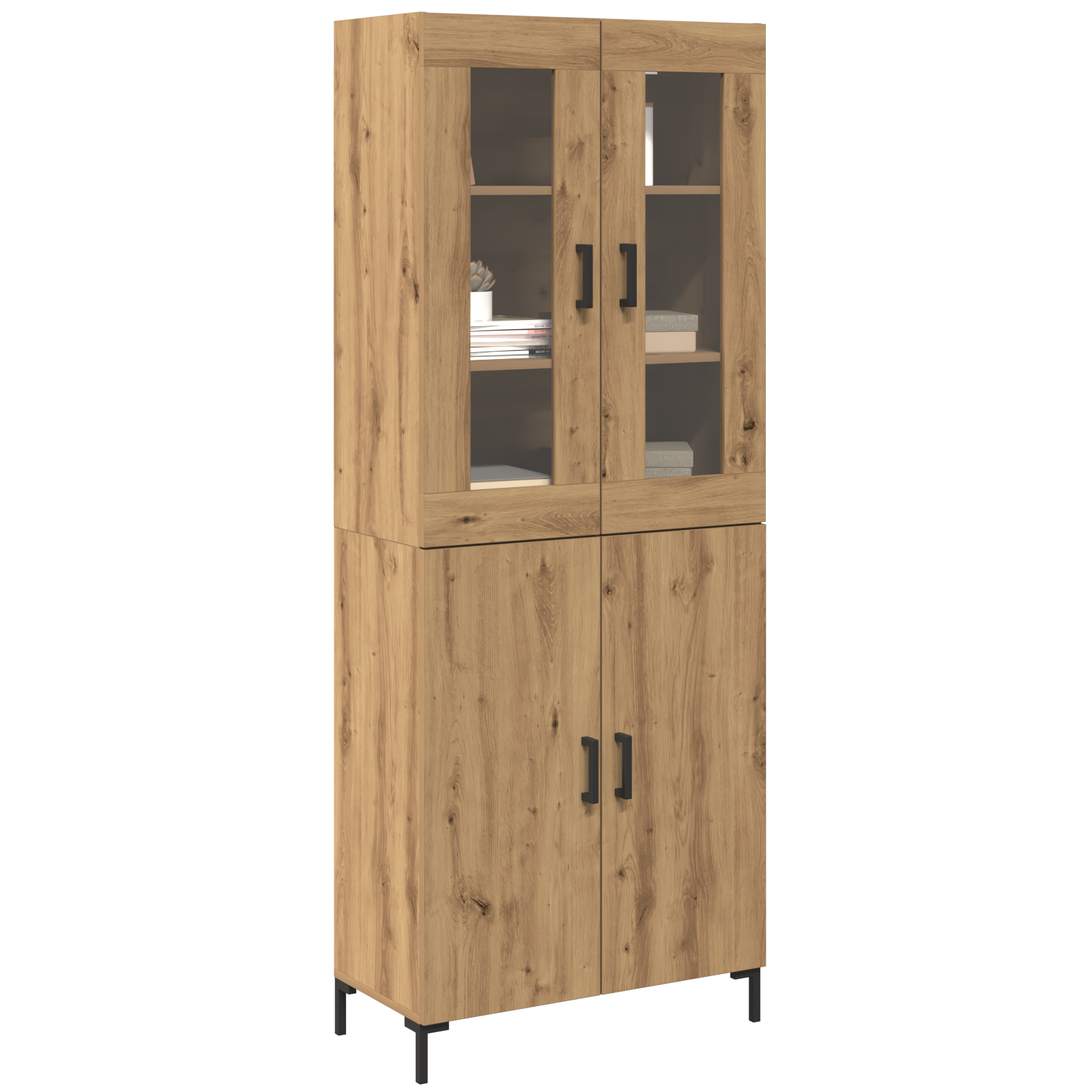 vidaXL Dressoir met Wandkast Artisan Eiken Meubel