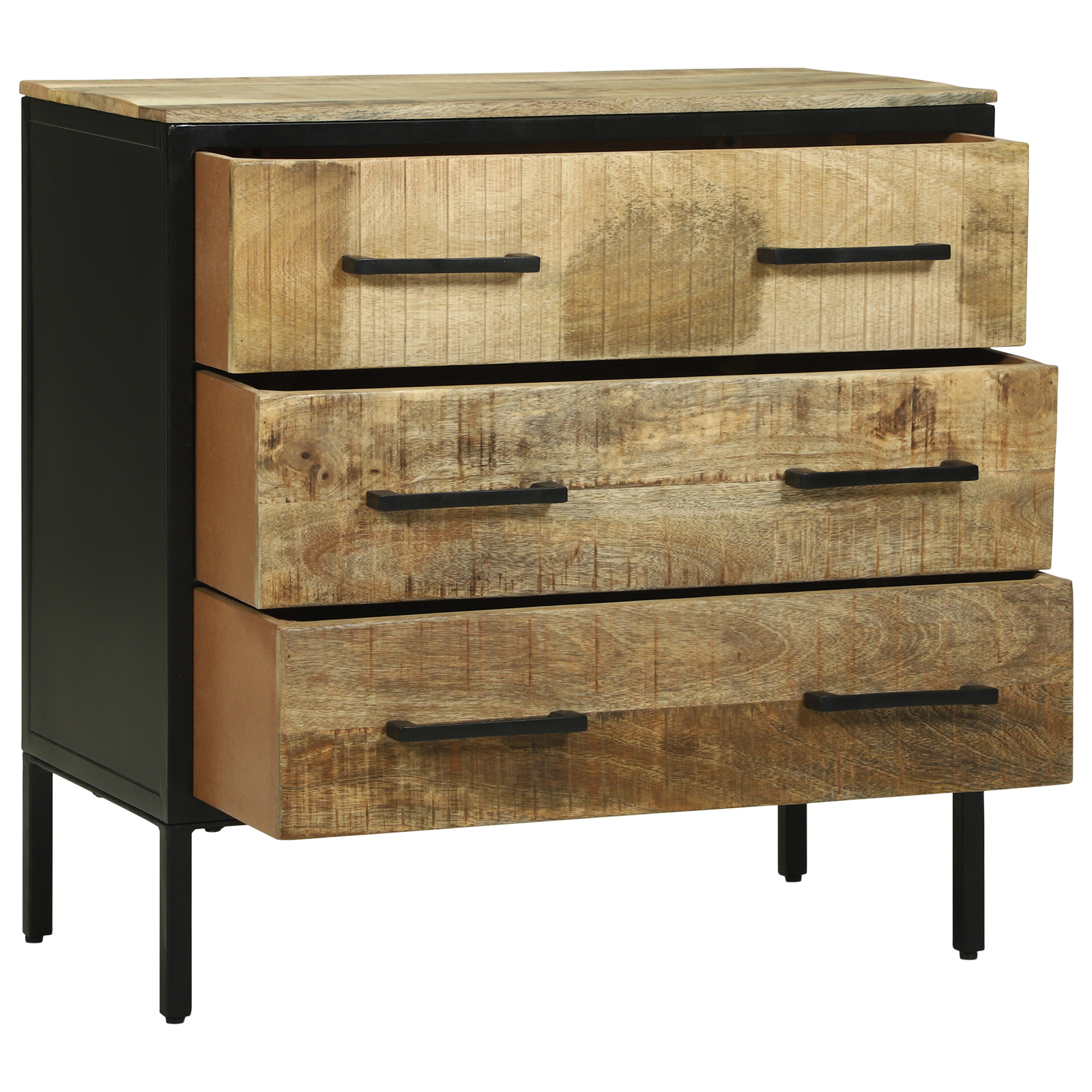 vidaXL Dressoir 70x35x70 cm Massief Ruw Mangohout