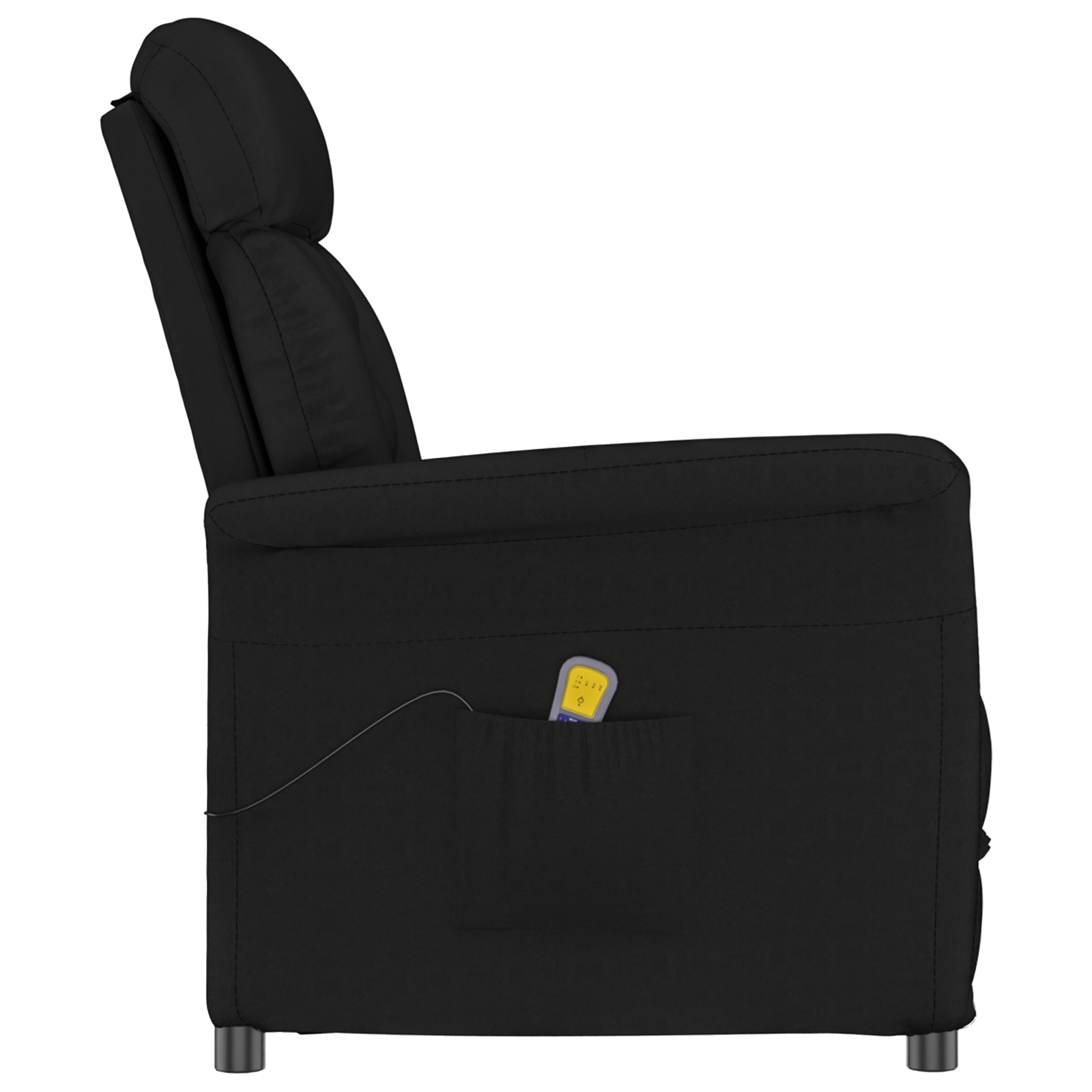 vidaXL Massagestoel van zwart microvezel