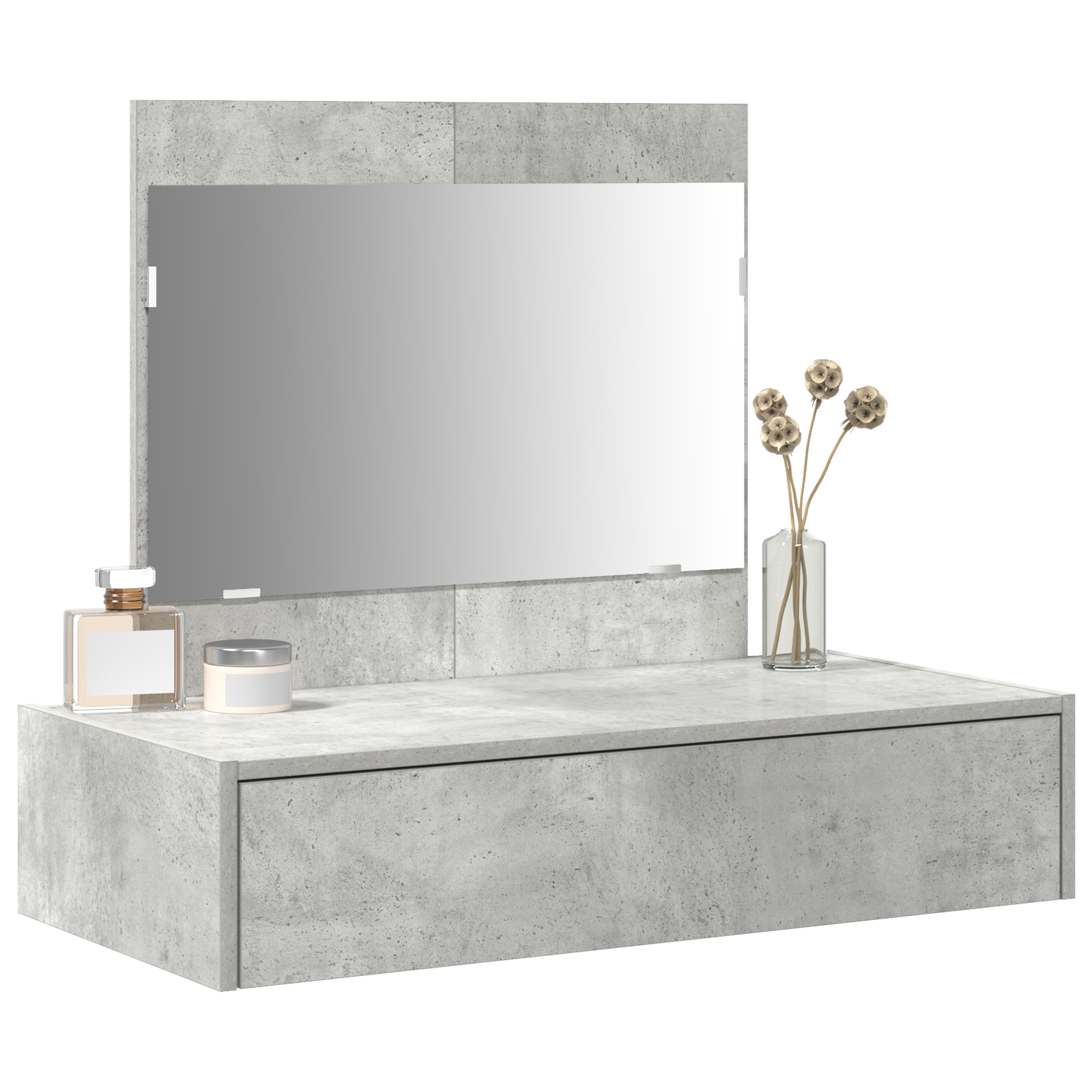 vidaXL Wandkaptafel Beton Grijs 83x40x70 cm