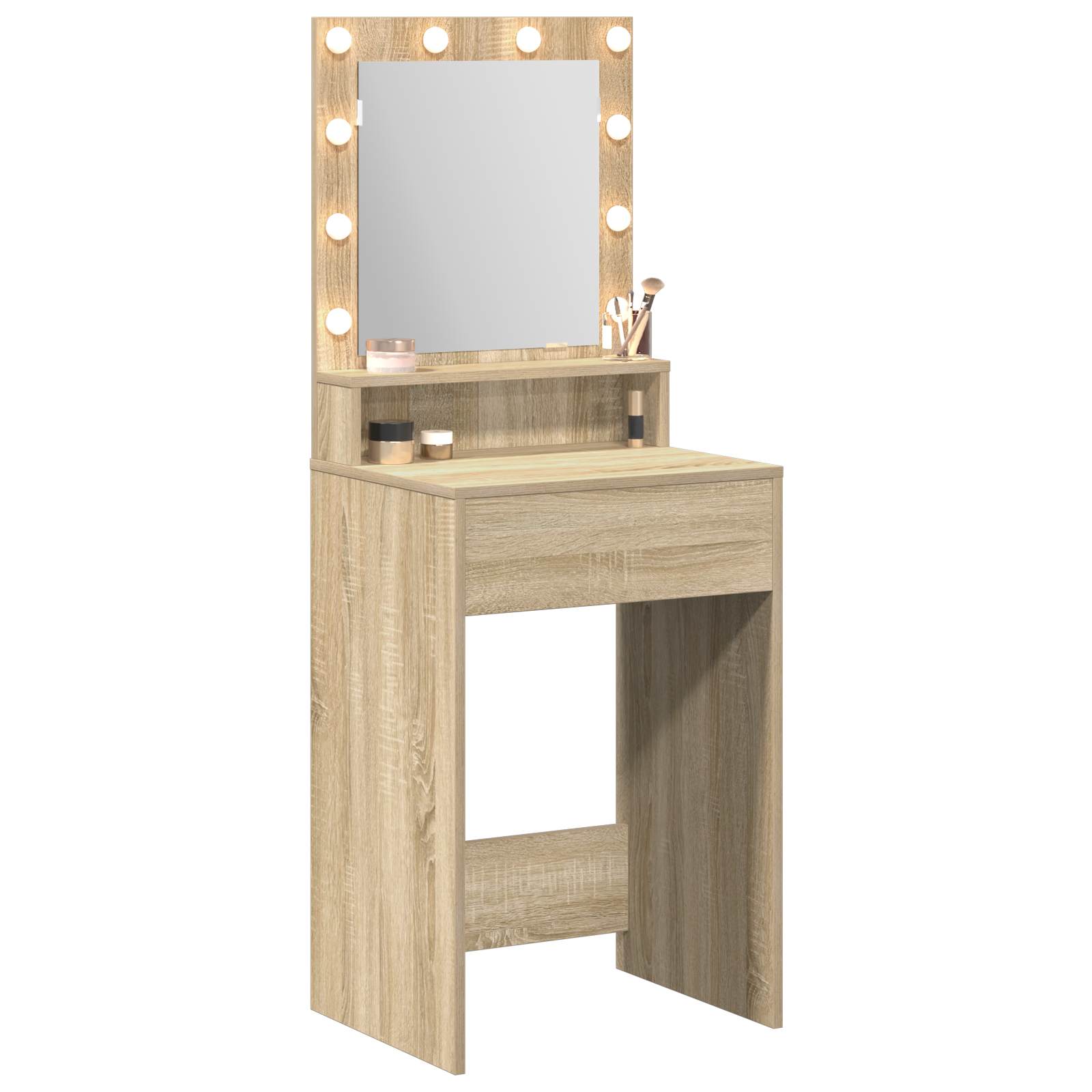 vidaXL Kaptafel met LED-verlichting in Sonoma Eiken, 50x41x135 cm