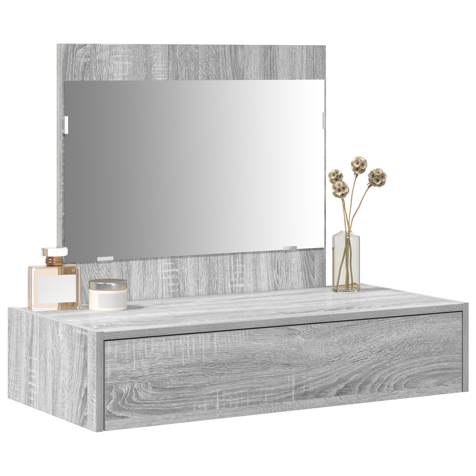 vidaXL Wandkaptafel Grijs Sonoma 83x40x70 cm