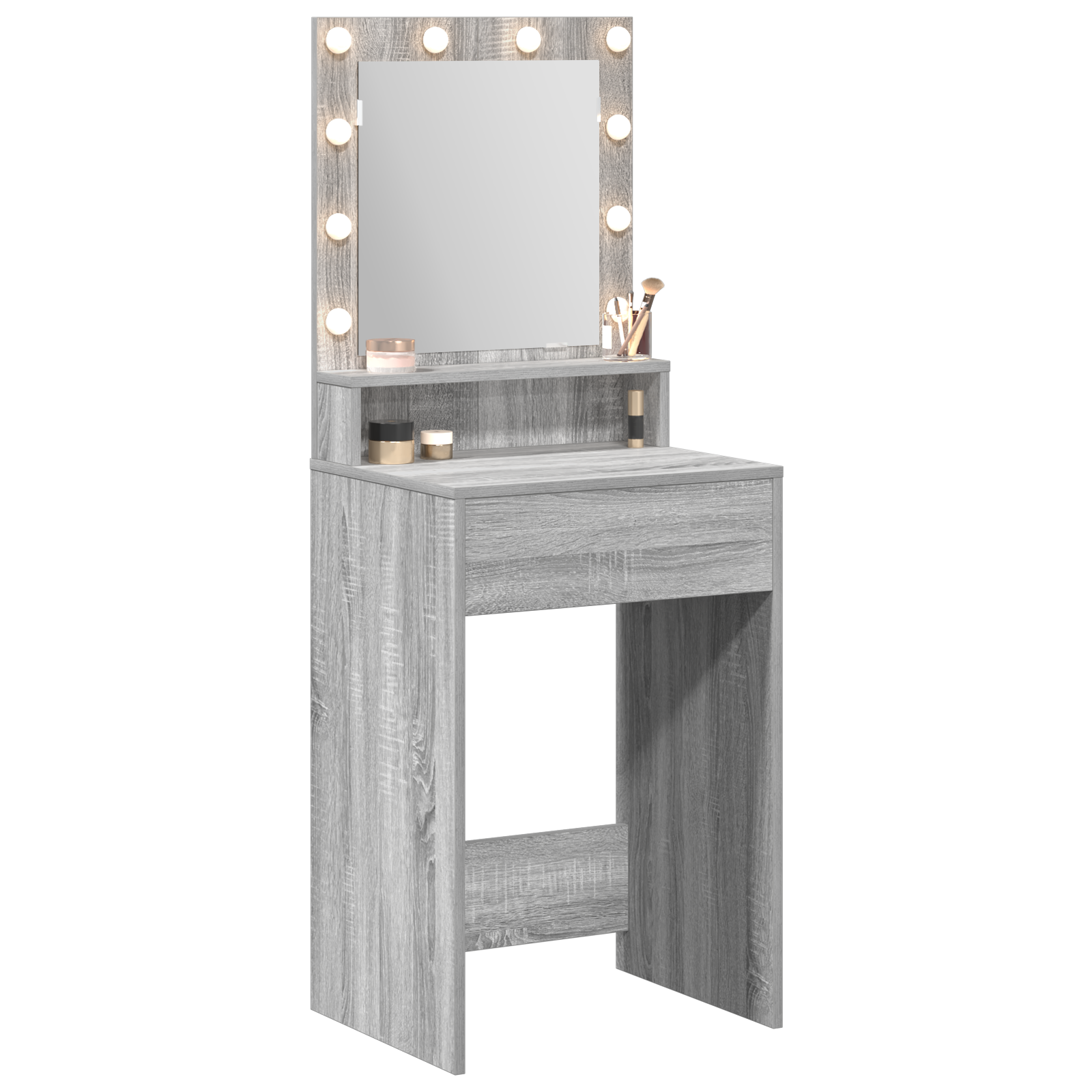 vidaXL Kaptafel met LED Verlichting - Grijs Sonoma - 50x41x135 cm