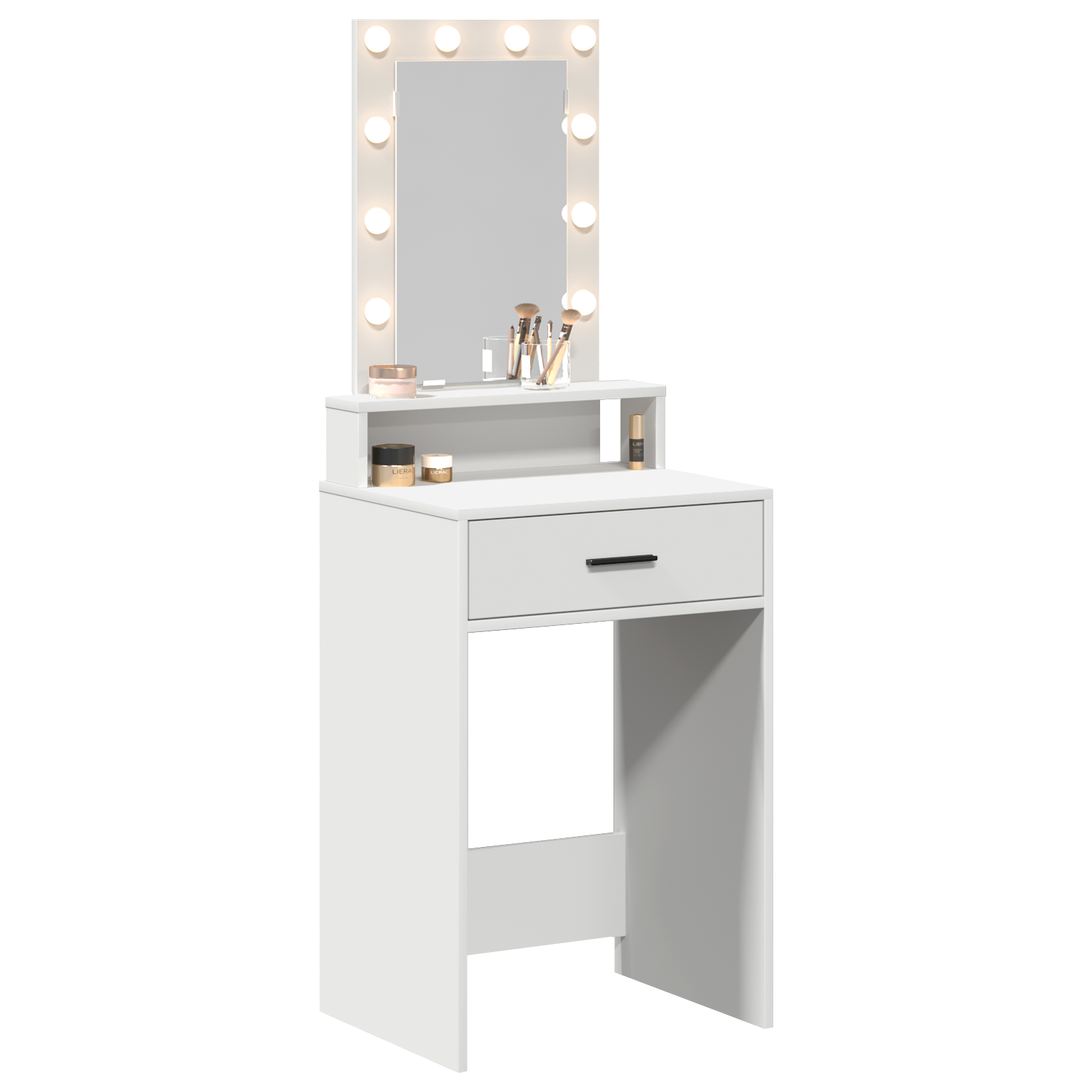 vidaXL Kaptafel met LED-verlichting 50x41x140 cm wit