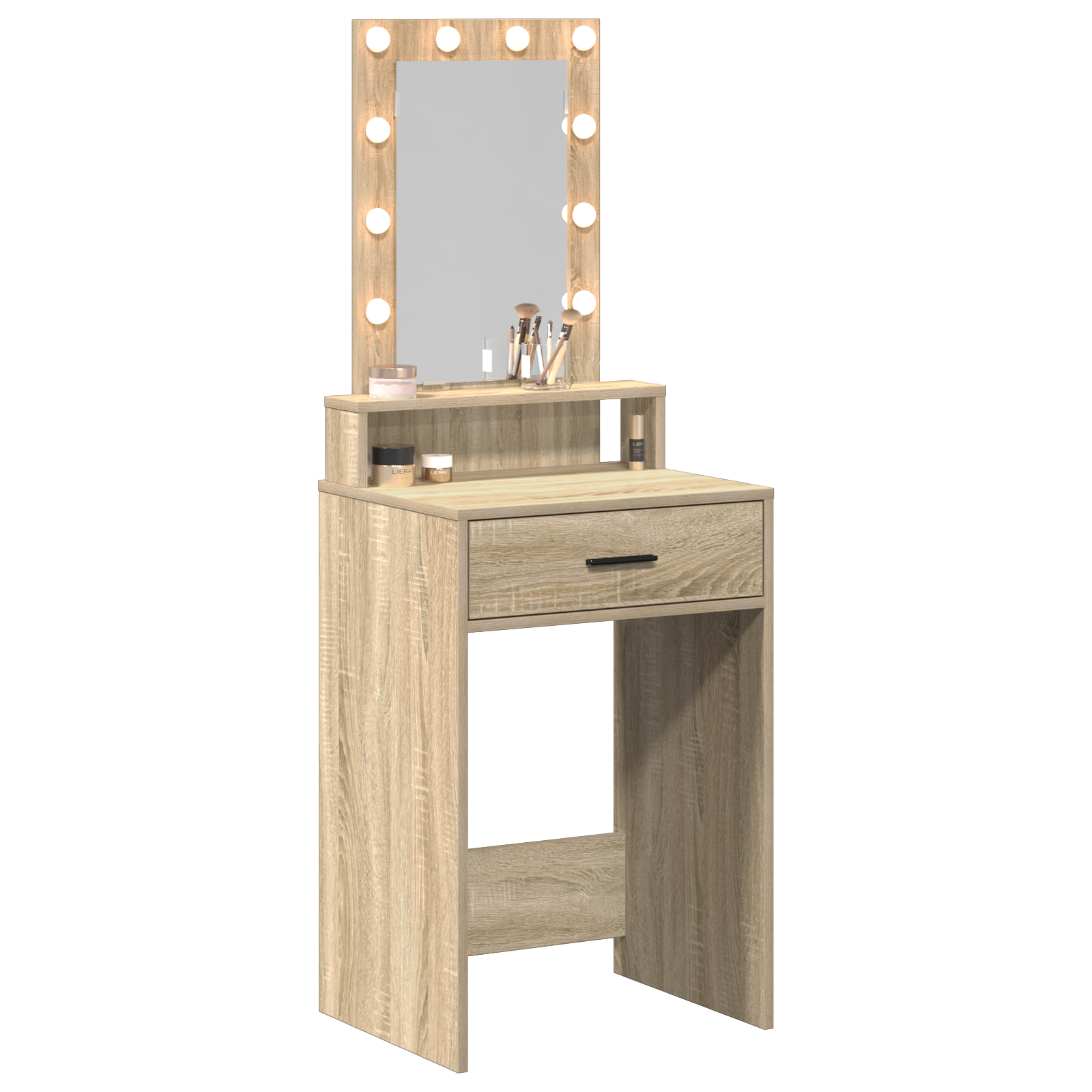 vidaXL Kaptafel met LED-verlichting - Sonoma Eik - 50x41x140 cm