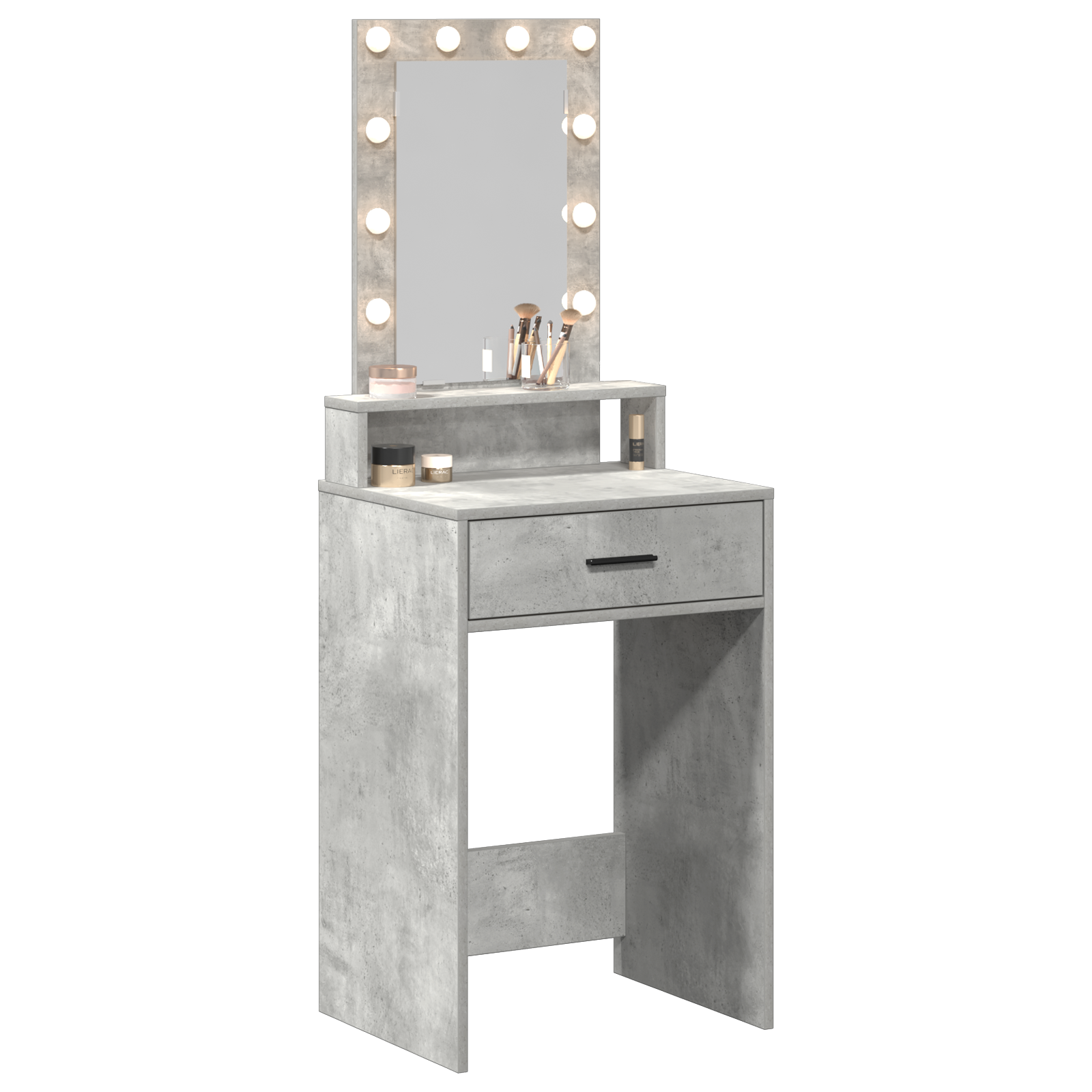 vidaXL Kaptafel met LED-verlichting 50x41x140 cm betongrijs
