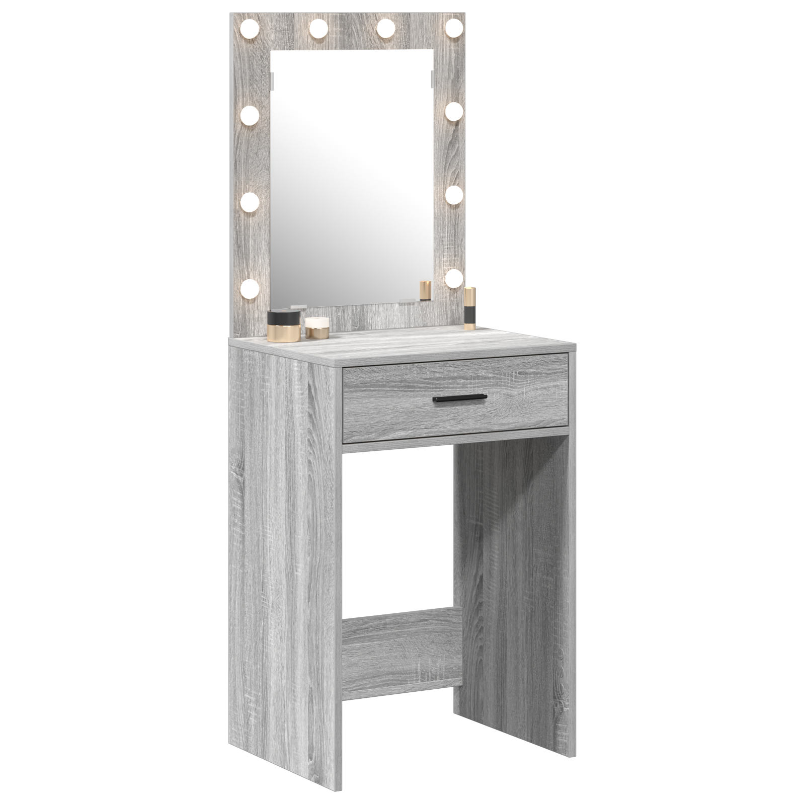 vidaXL Kaptafel met LED verlichting Grijs Sonoma 50x41x135 cm