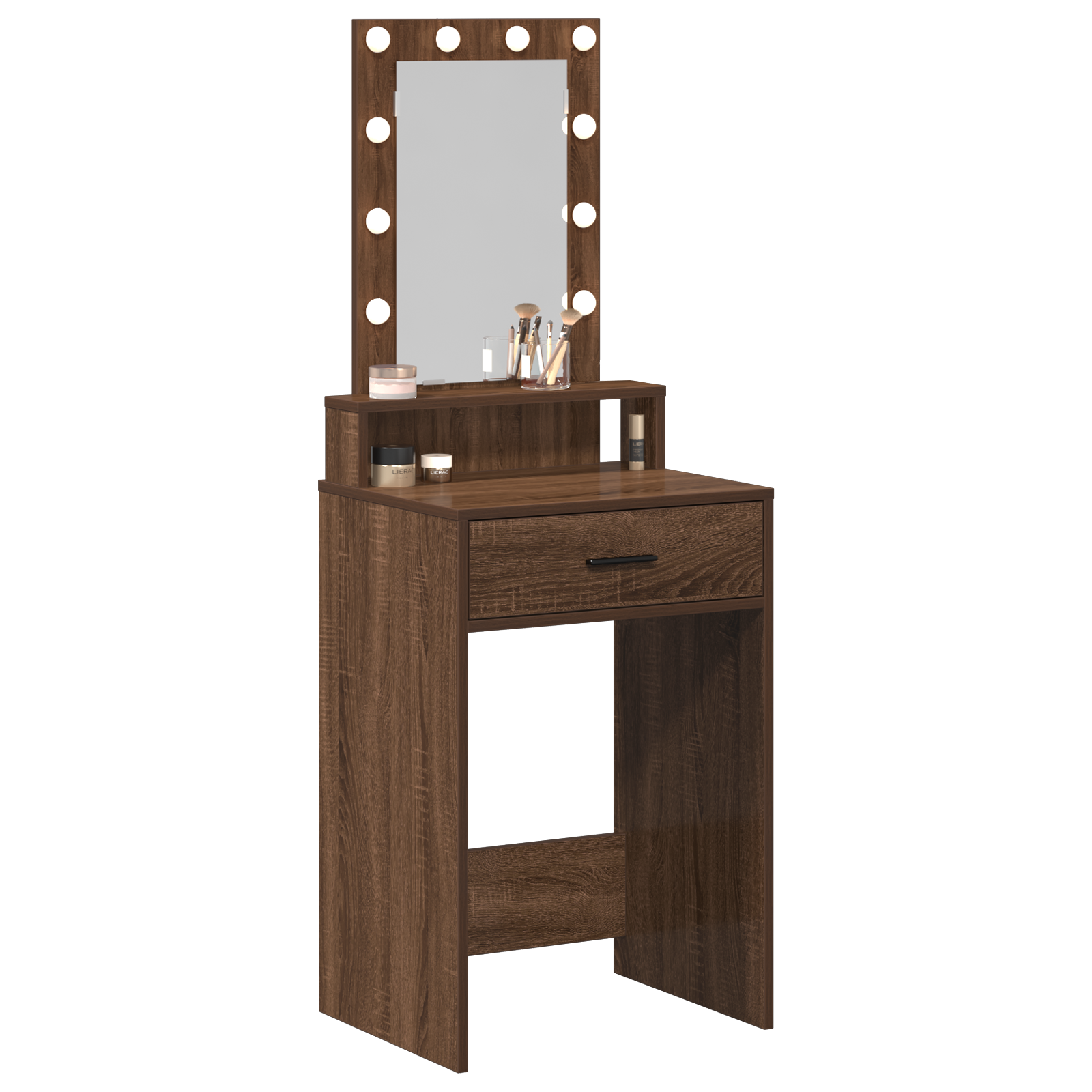 vidaXL Kaptafel met LED-verlichting 50x41x140 cm bruin eikenkleur