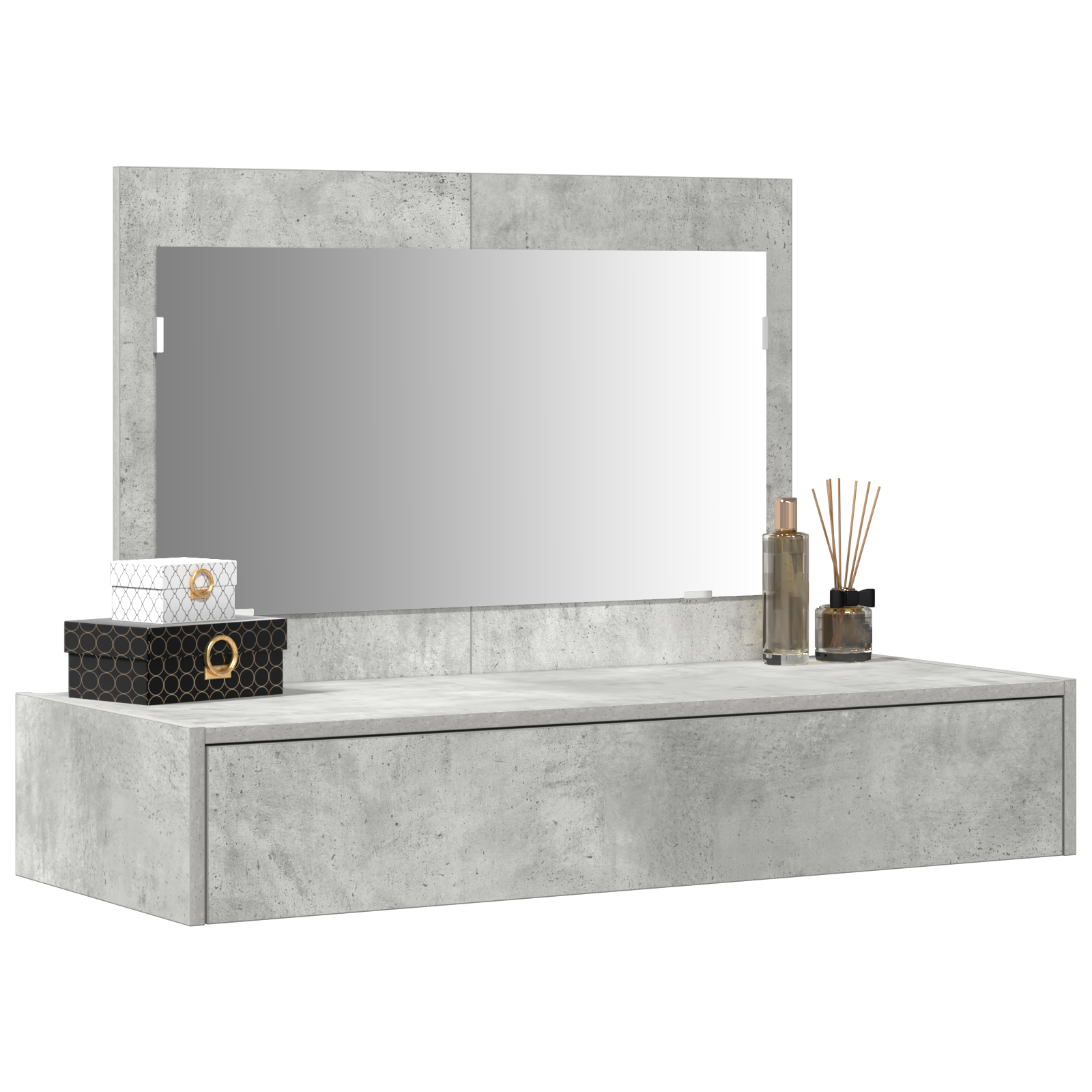 vidaXL Wandkaptafel Betonnen Grijs 100x40x70 cm