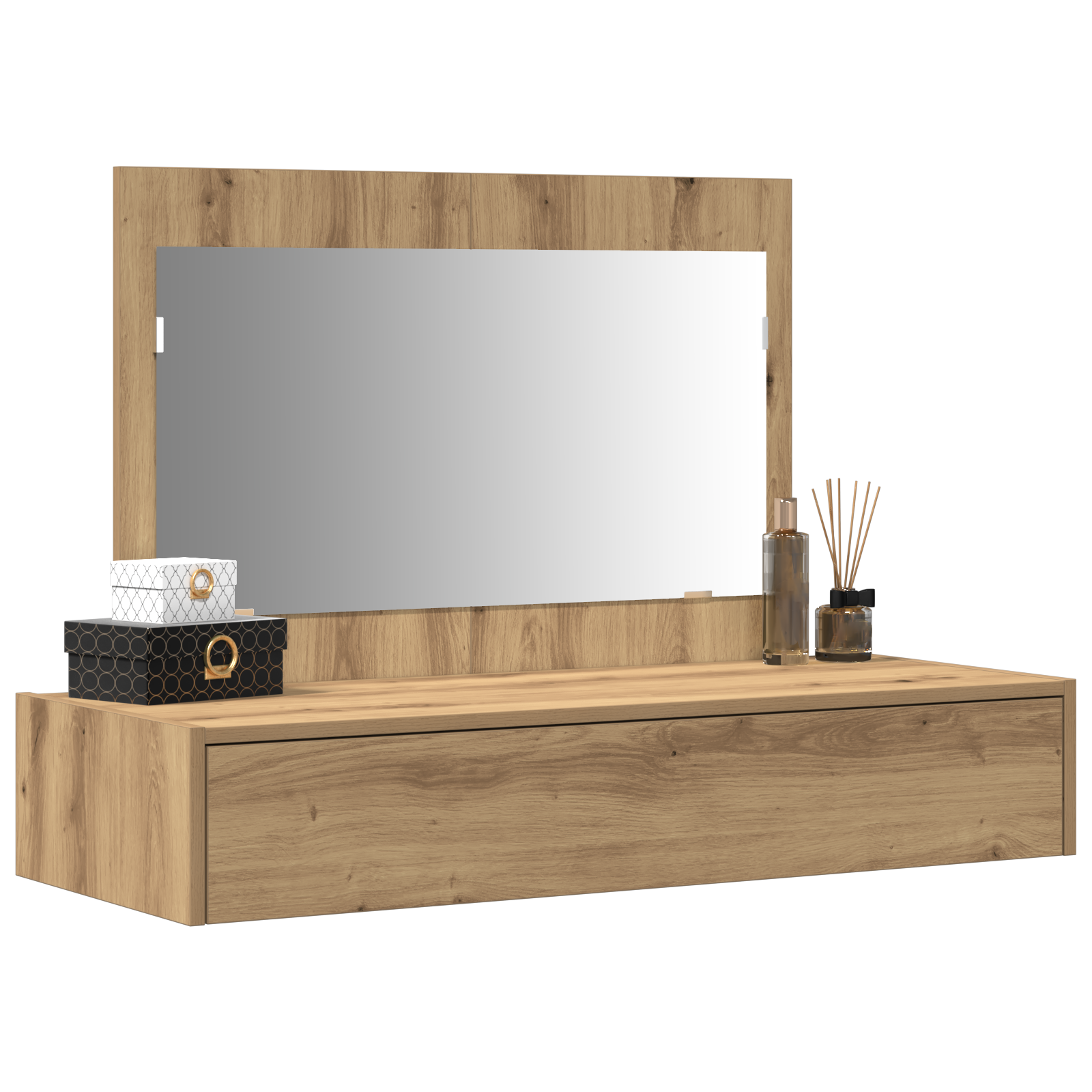 vidaXL Wandgemonteerde Kaptafel Artisan Eiken 100x40x70 cm